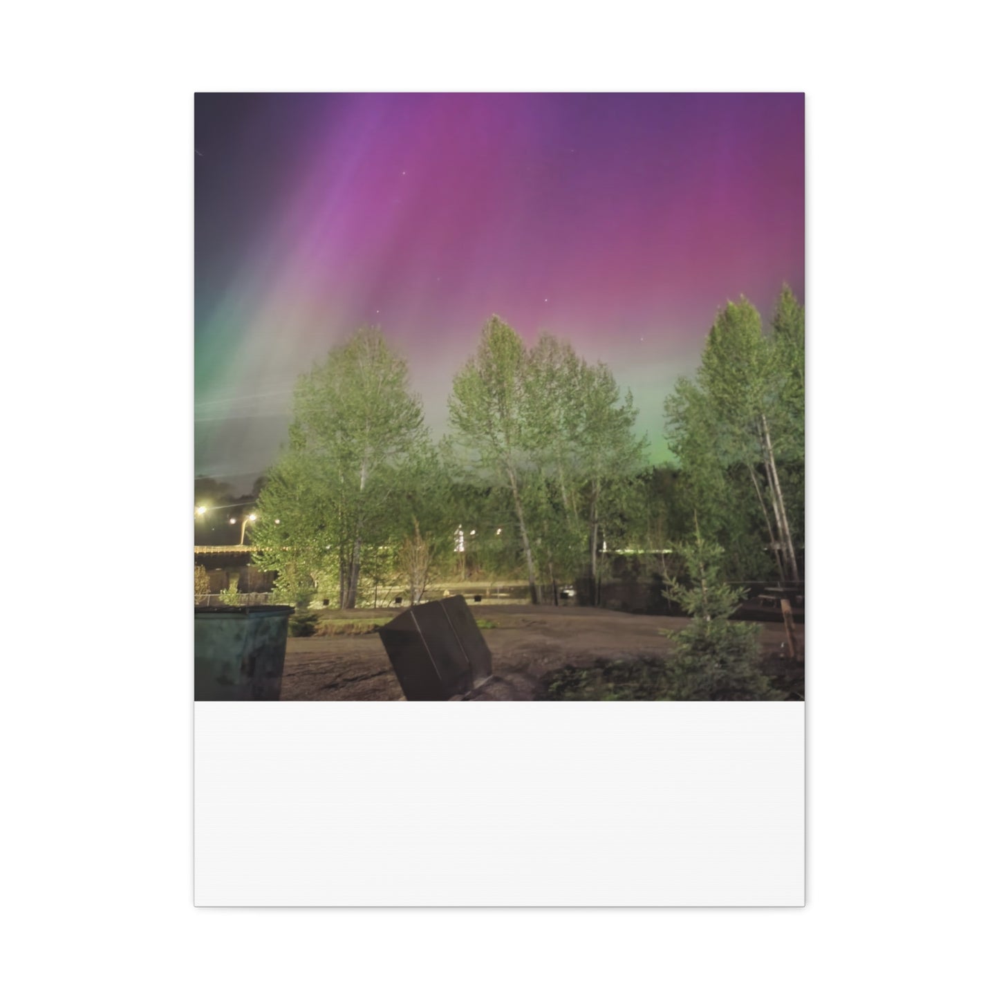 Quesnel BC northern lights 2 Matte Canvas