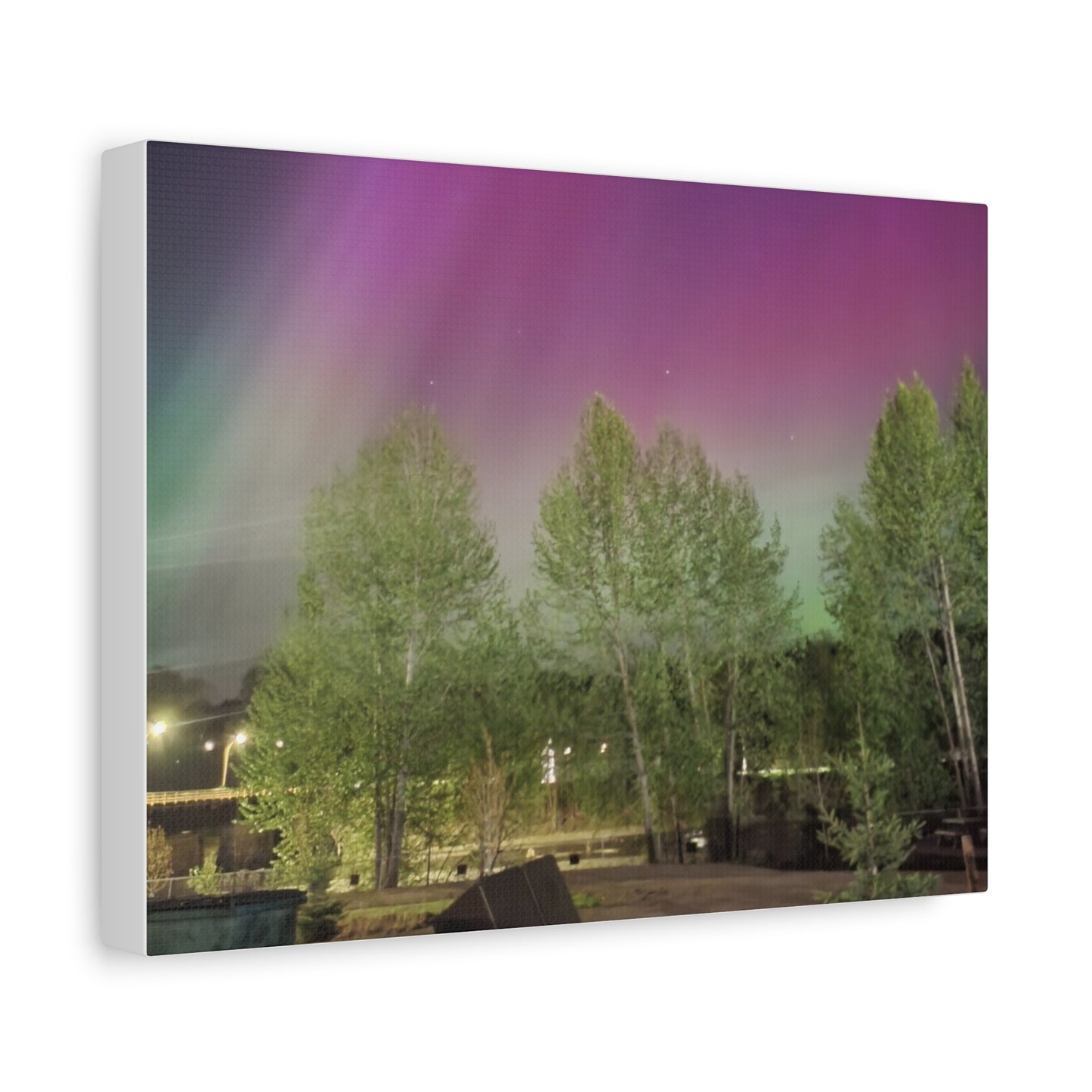 Quesnel BC northern lights 2 Matte Canvas