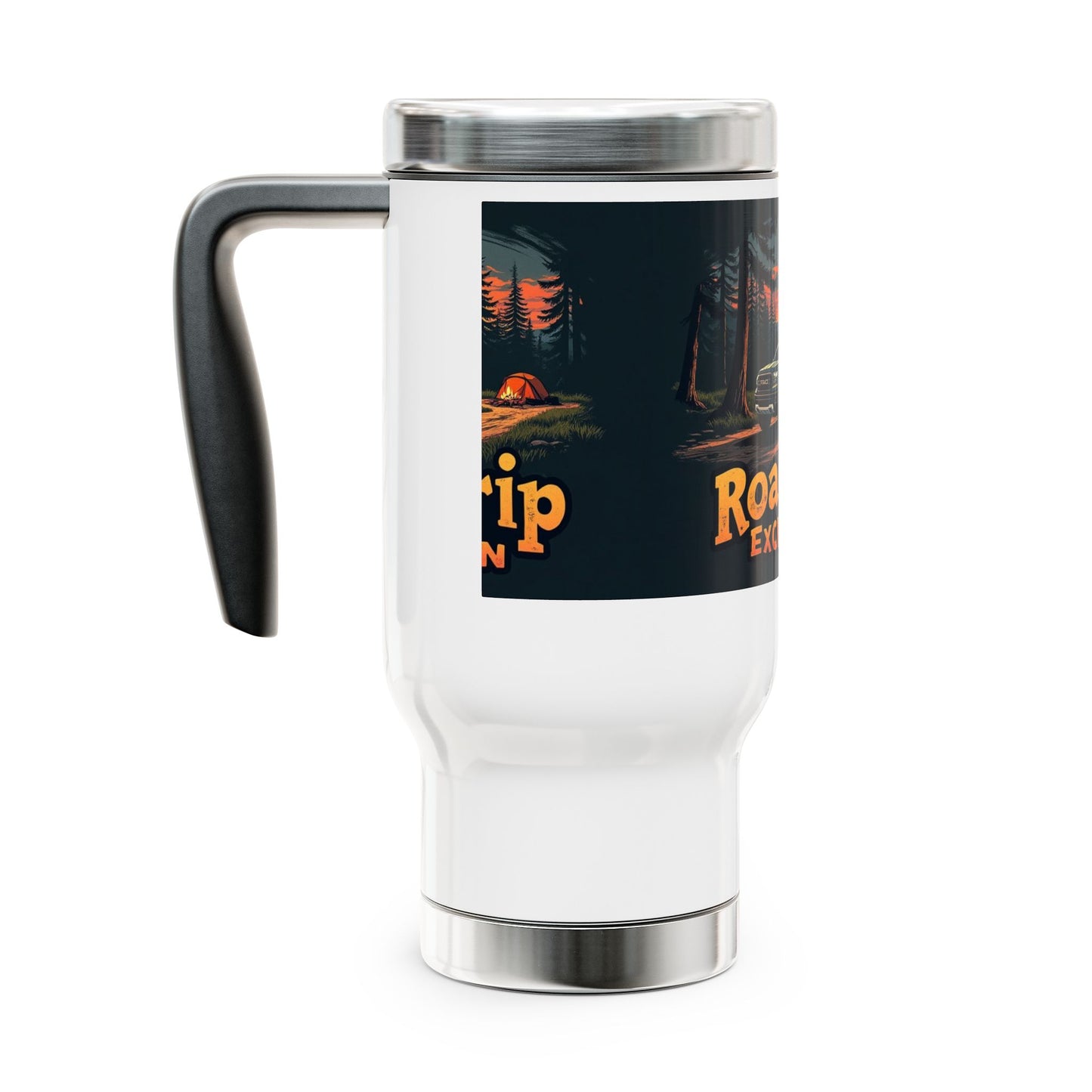 Roadtrip excursion Stainless Steel Travel Mug with Handle, 14oz