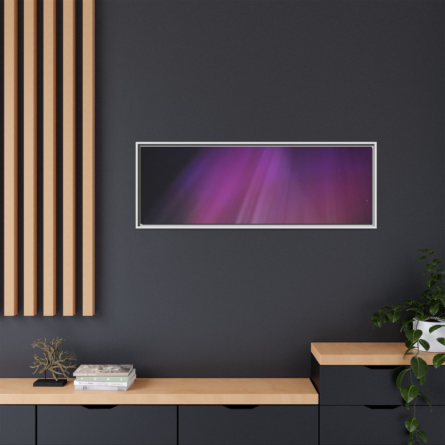 Quesnel BC northern lights Matte Canvas,