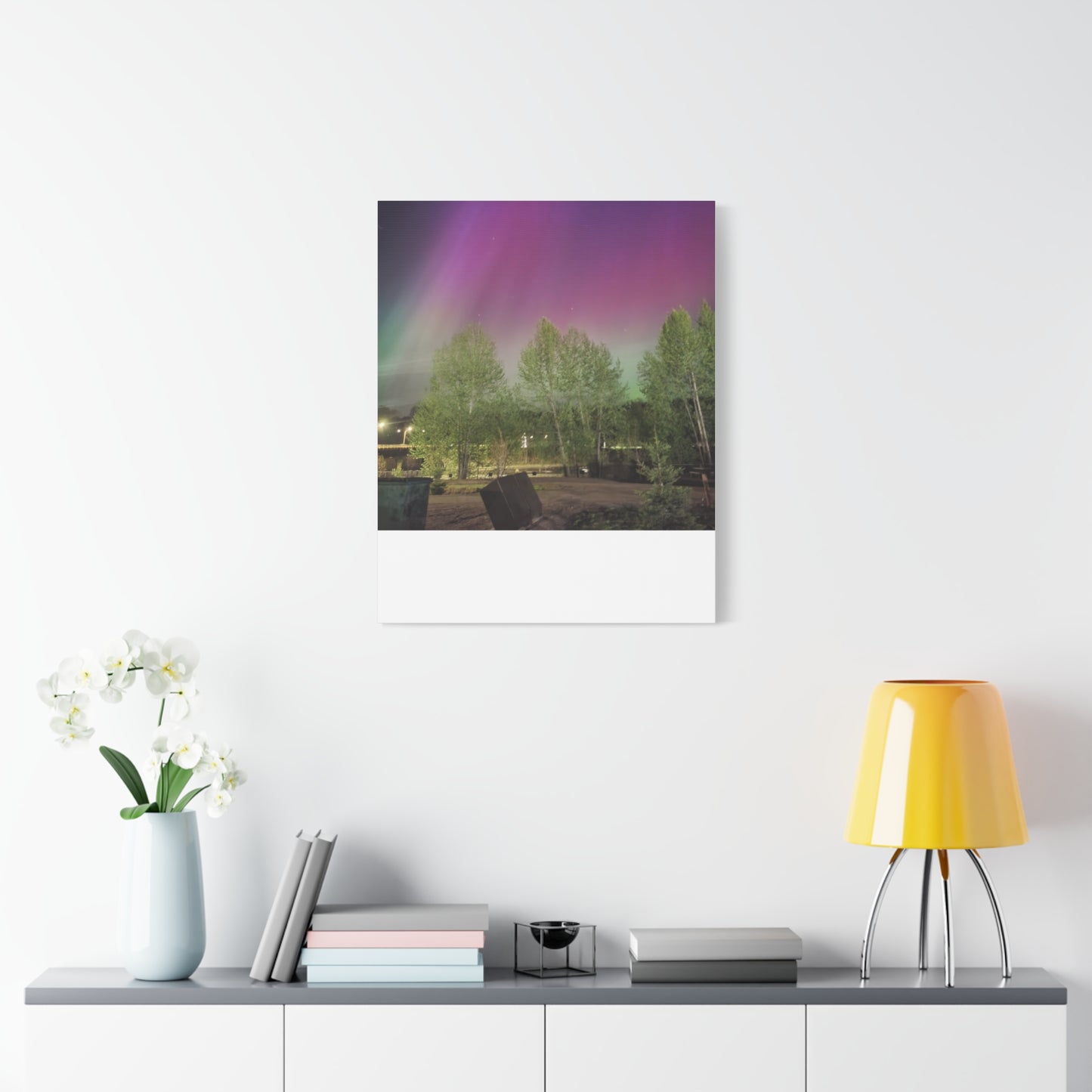 Quesnel BC northern lights 2 Matte Canvas