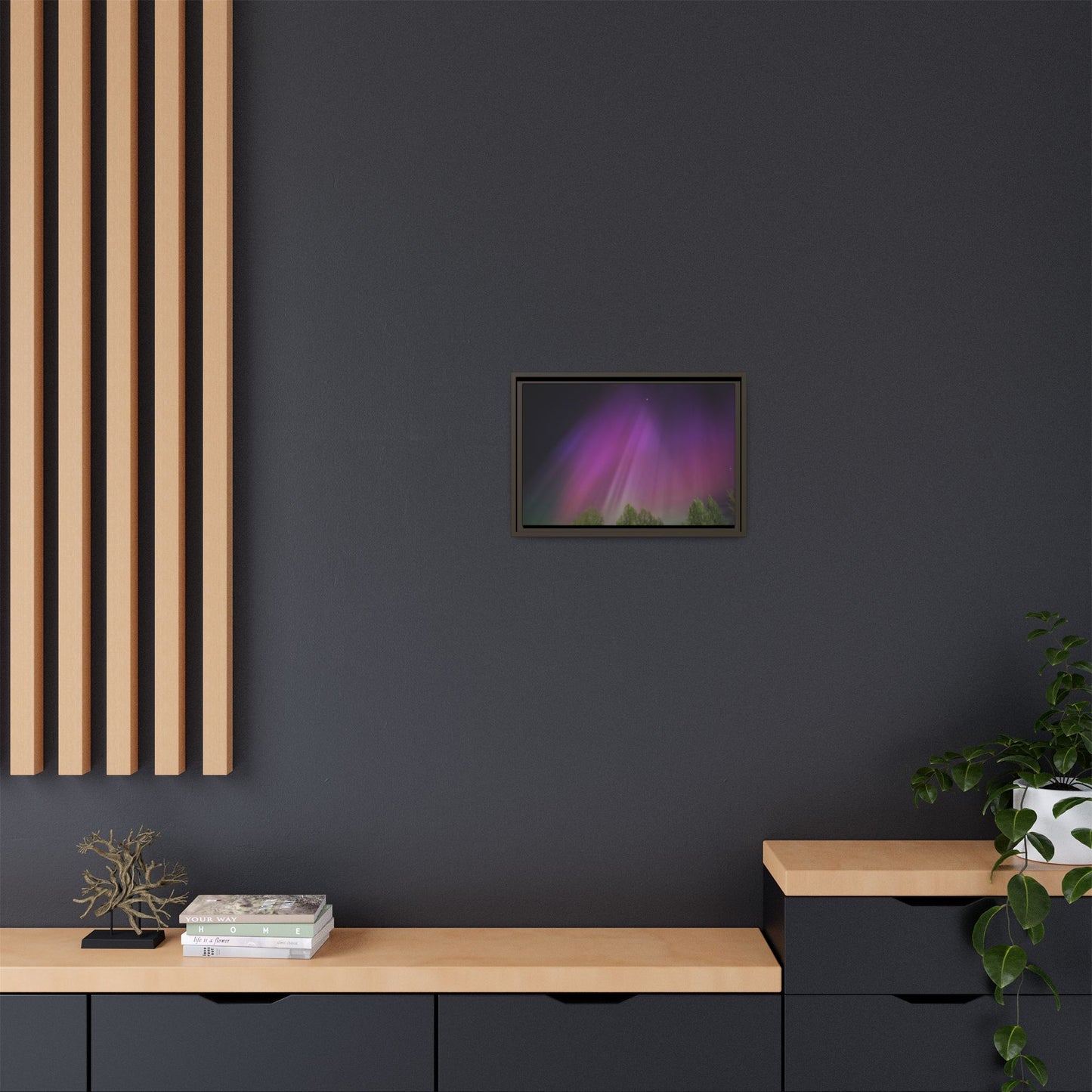 Quesnel BC northern lights Matte Canvas,
