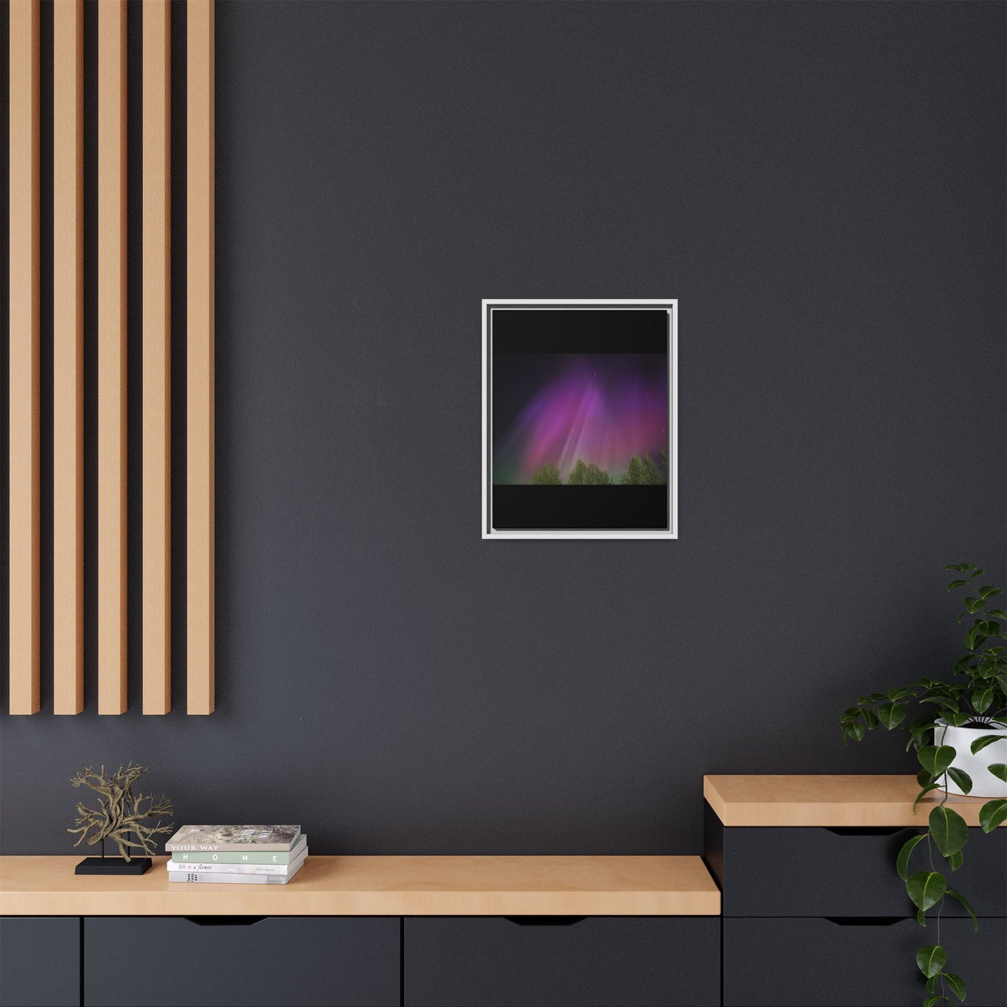Quesnel BC northern lights Matte Canvas,