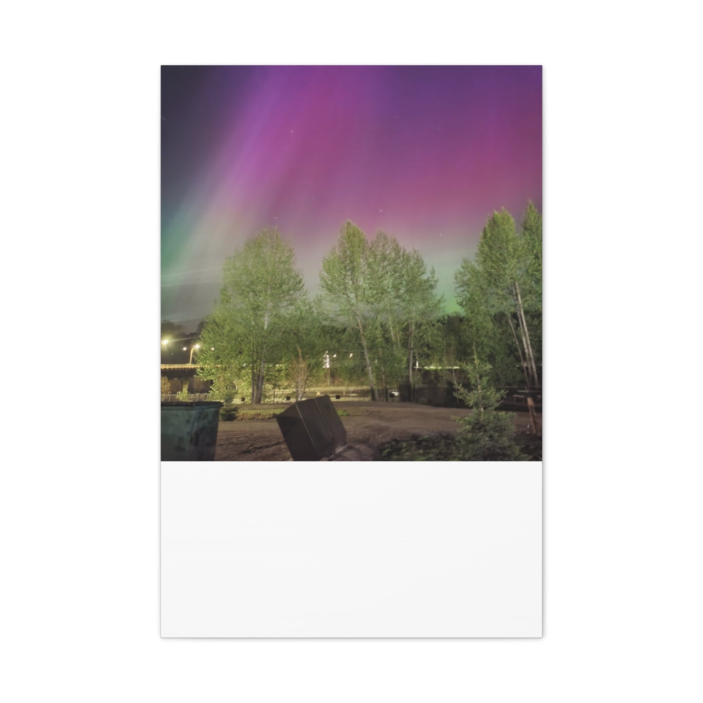 Quesnel BC northern lights 2 Matte Canvas