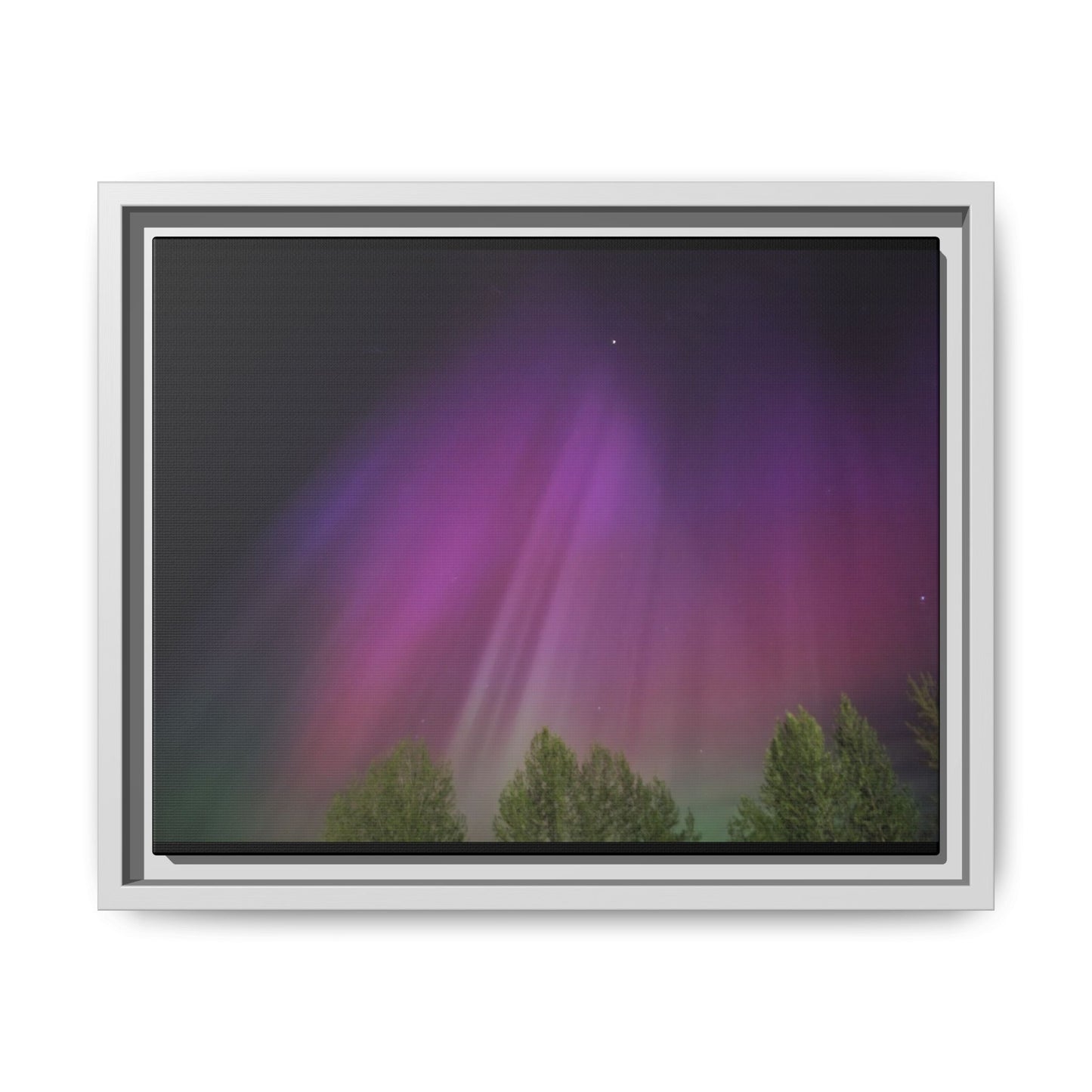 Quesnel BC northern lights Matte Canvas,