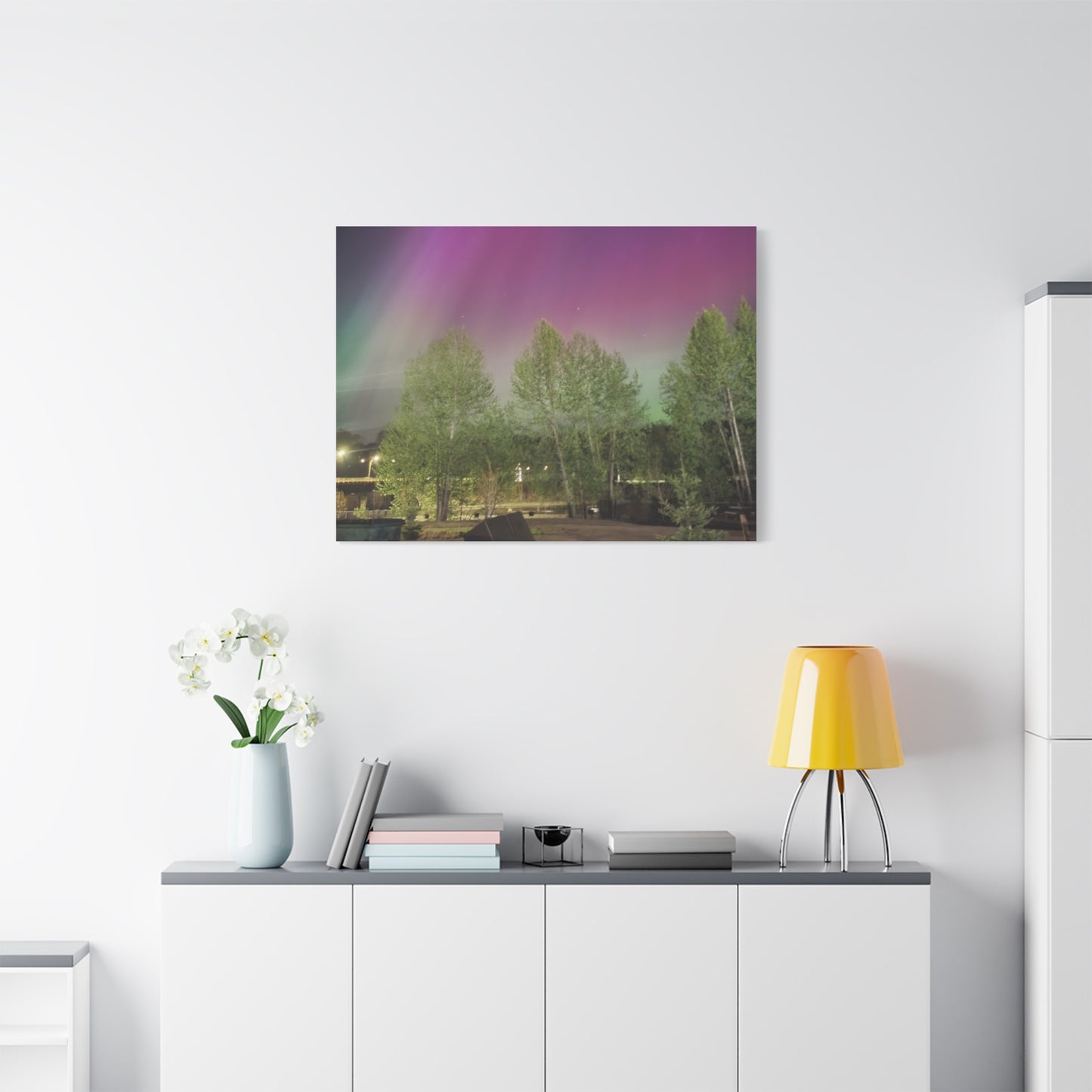 Quesnel BC northern lights 2 Matte Canvas