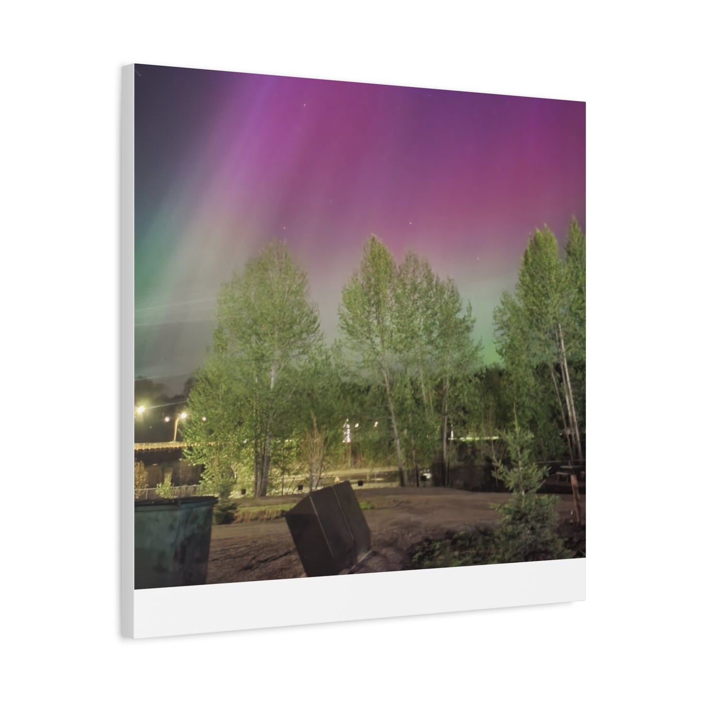Quesnel BC northern lights 2 Matte Canvas