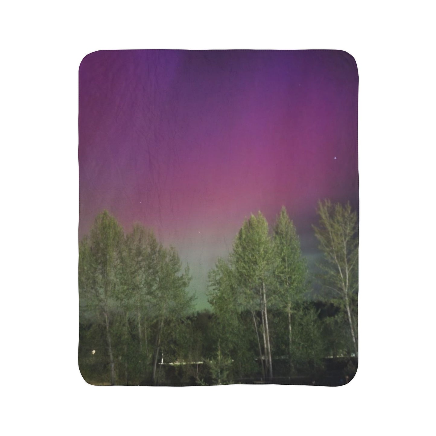 northern lights Fleece Sherpa Blanket