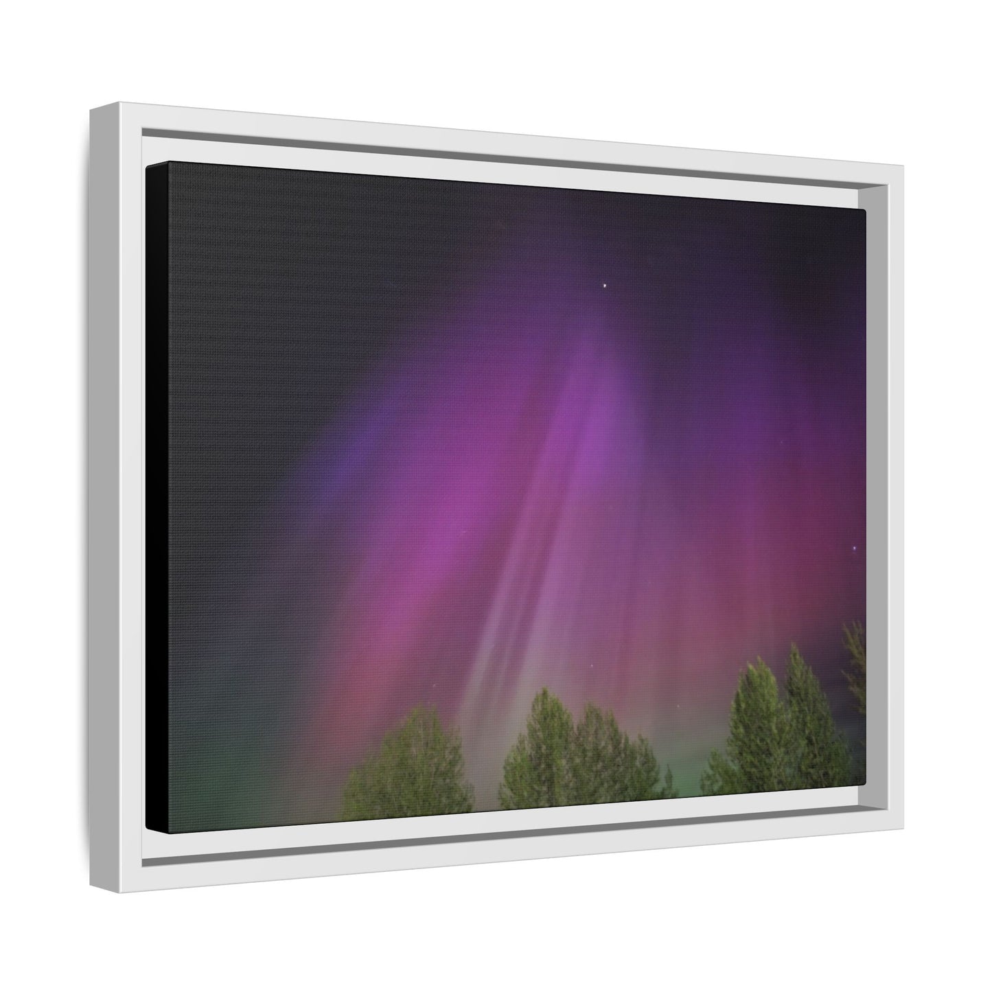 Quesnel BC northern lights Matte Canvas,