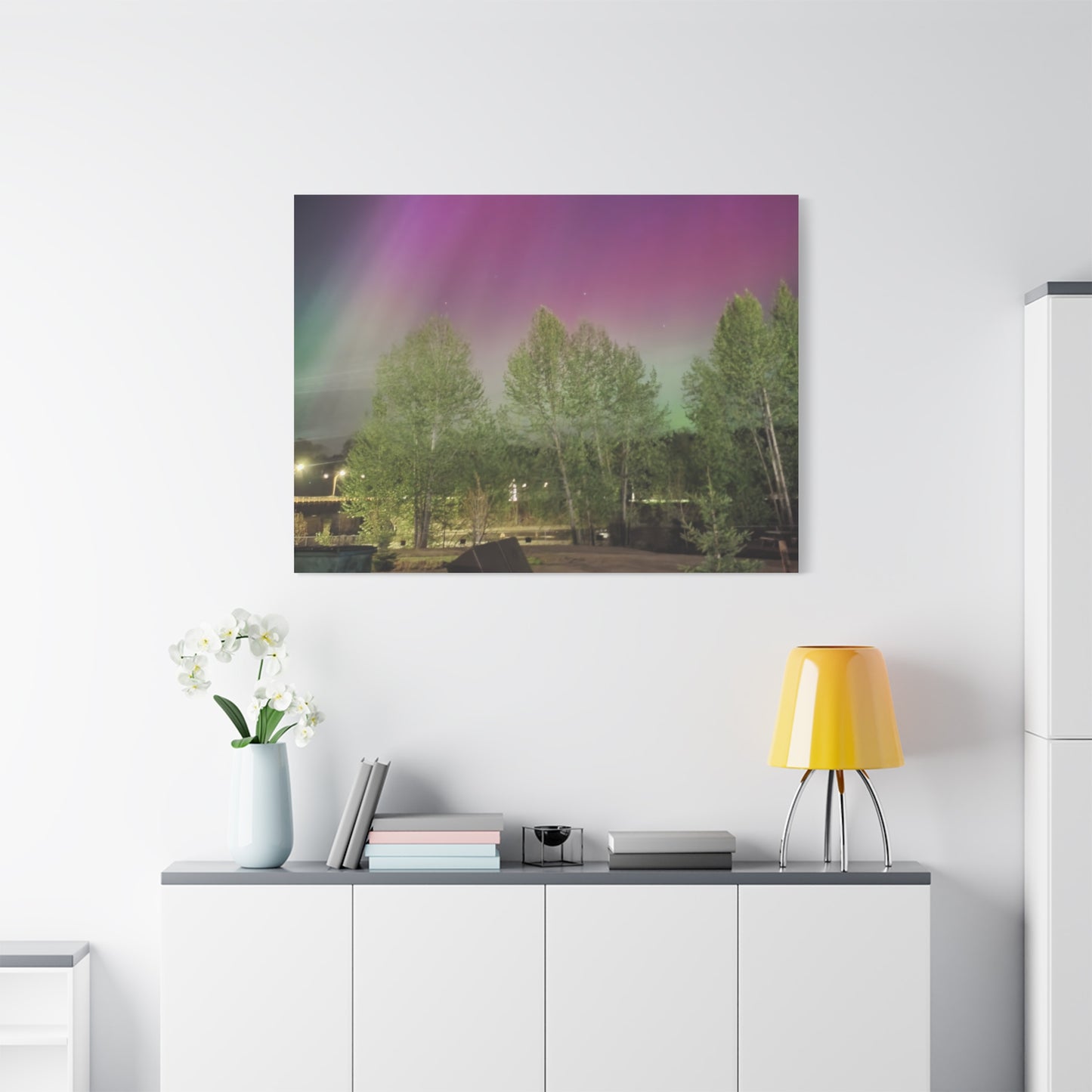 Quesnel BC northern lights 2 Matte Canvas