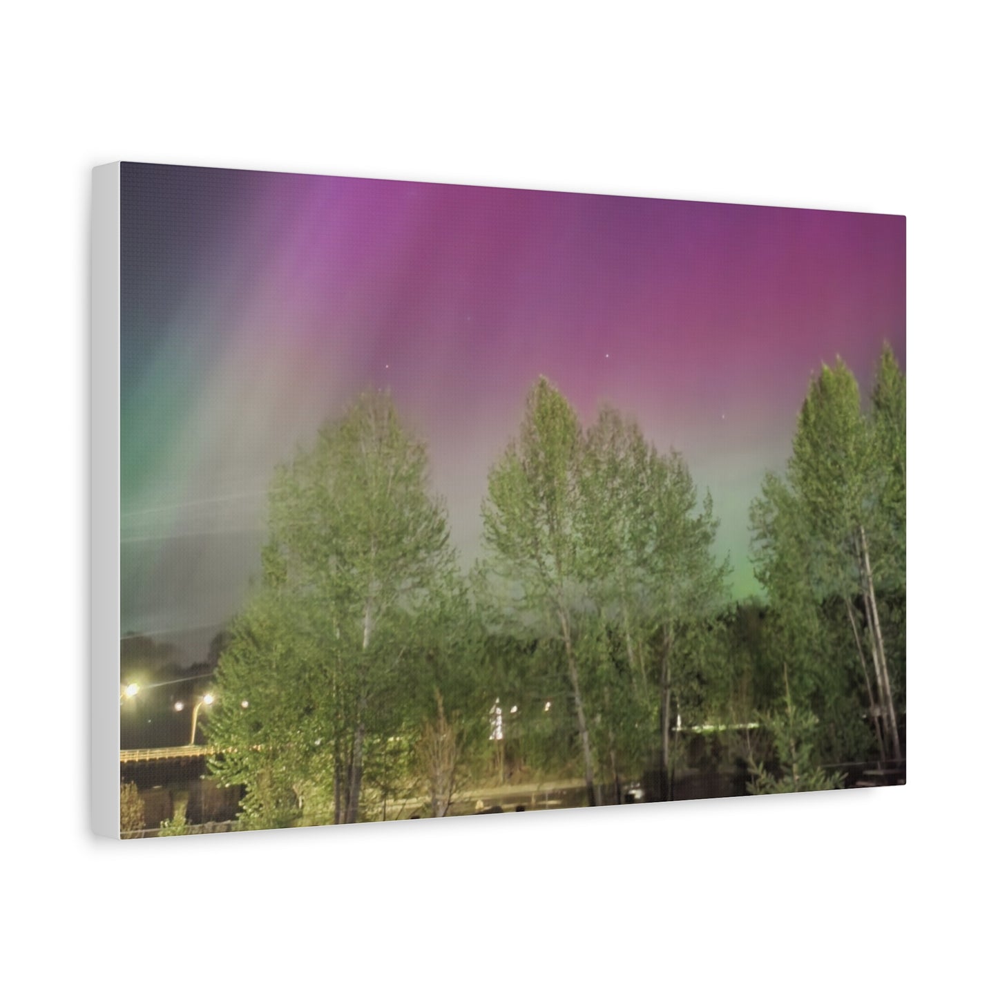 Quesnel BC northern lights 2 Matte Canvas