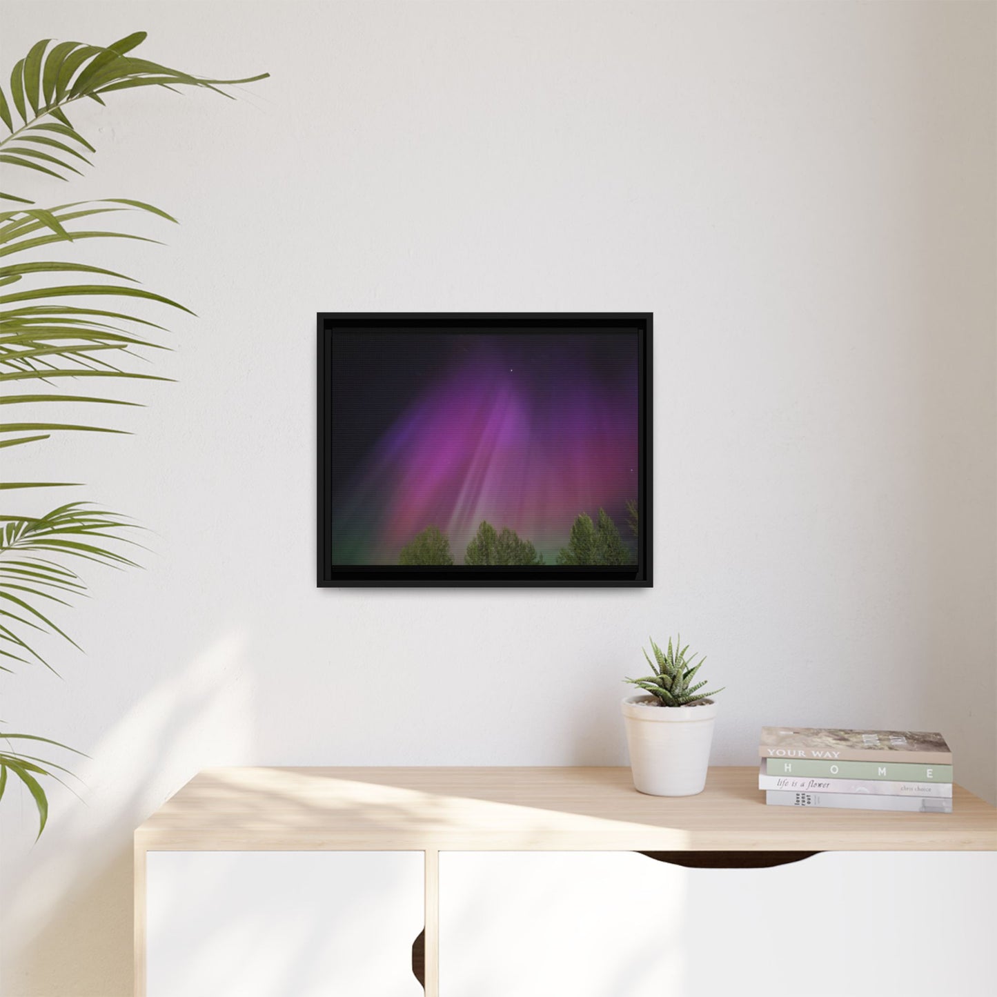 Quesnel BC northern lights Matte Canvas,