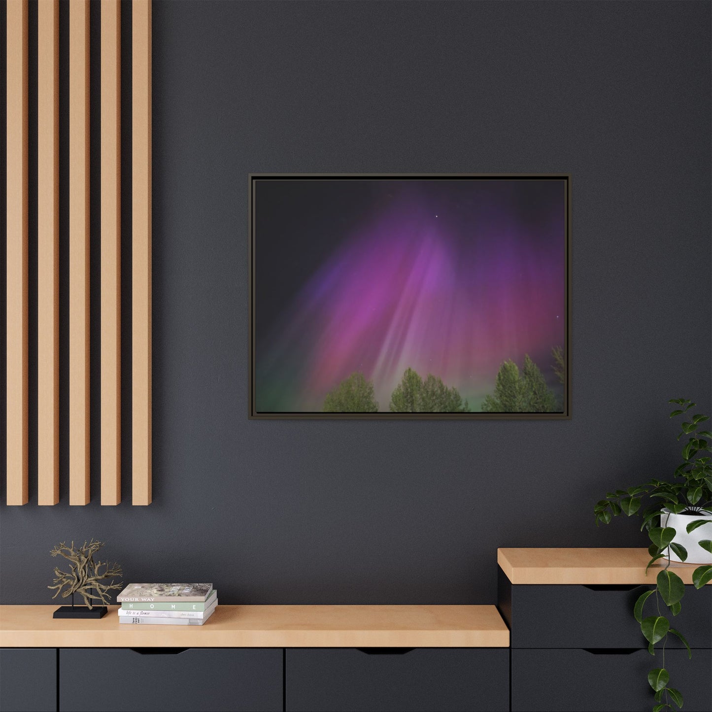 Quesnel BC northern lights Matte Canvas,