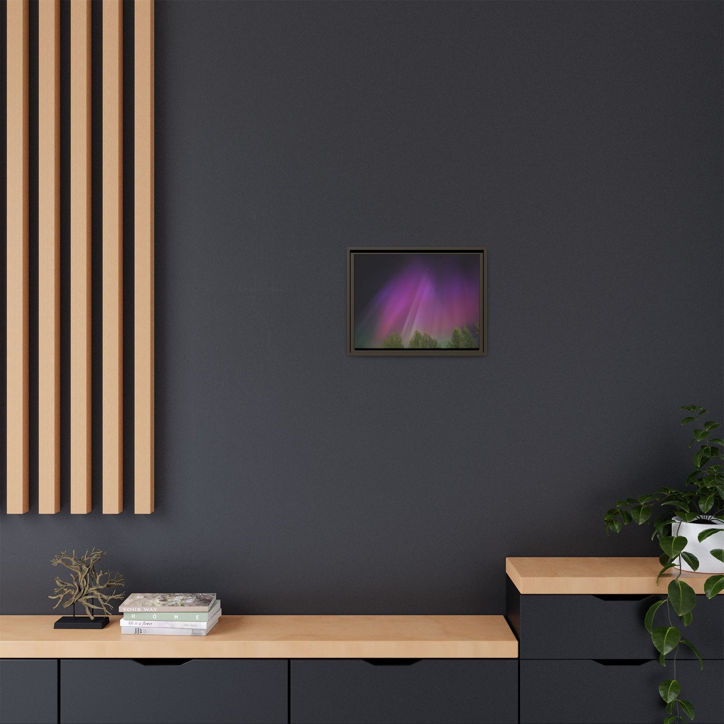 Quesnel BC northern lights Matte Canvas,