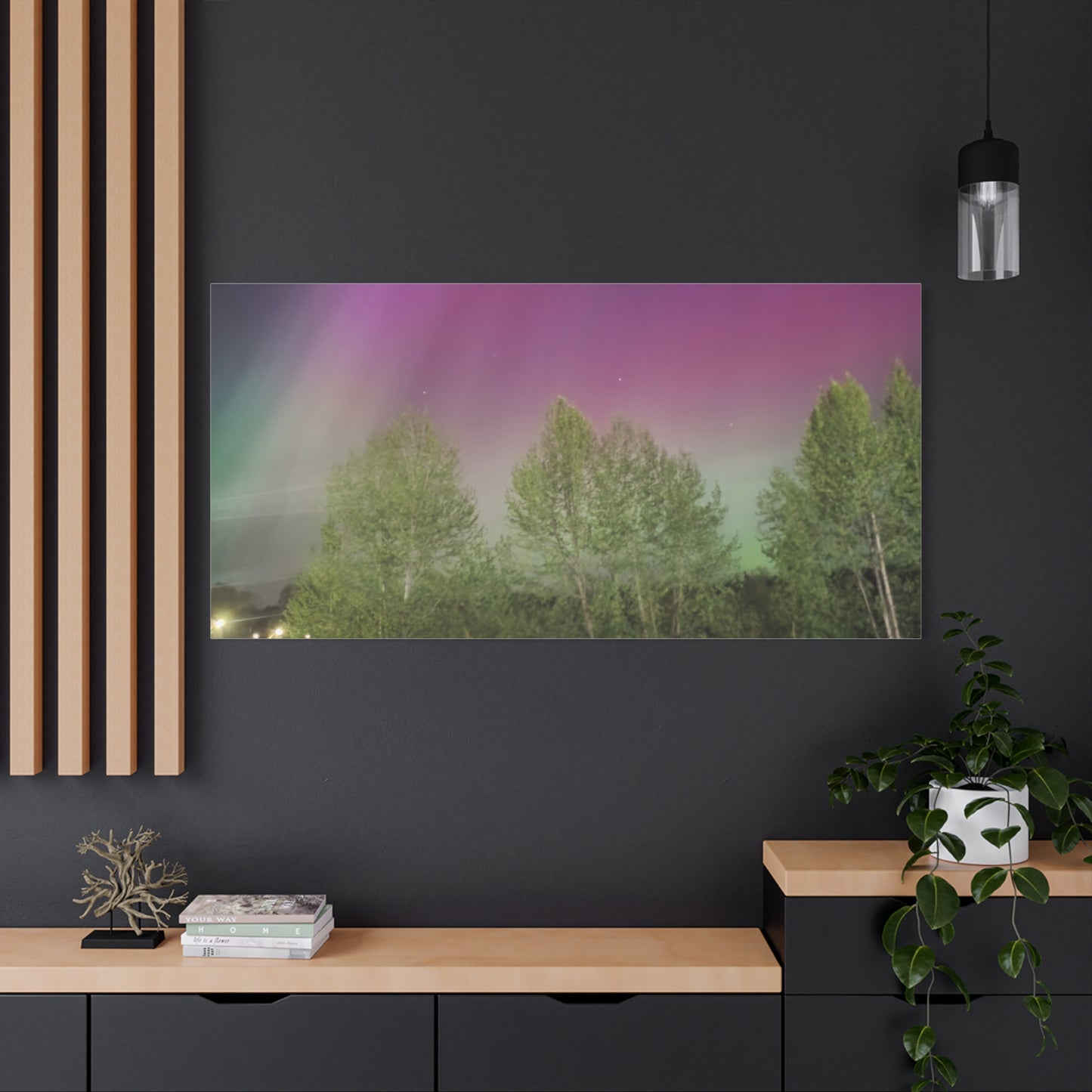 Quesnel BC northern lights 2 Matte Canvas
