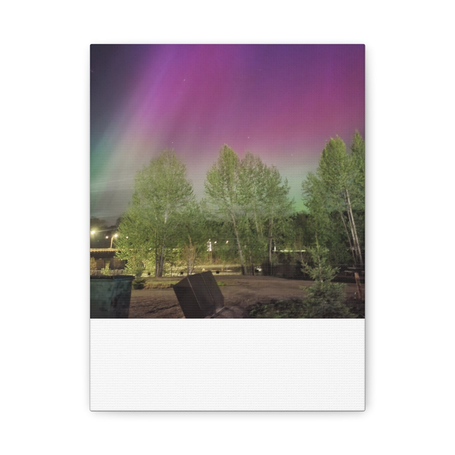 Quesnel BC northern lights 2 Matte Canvas