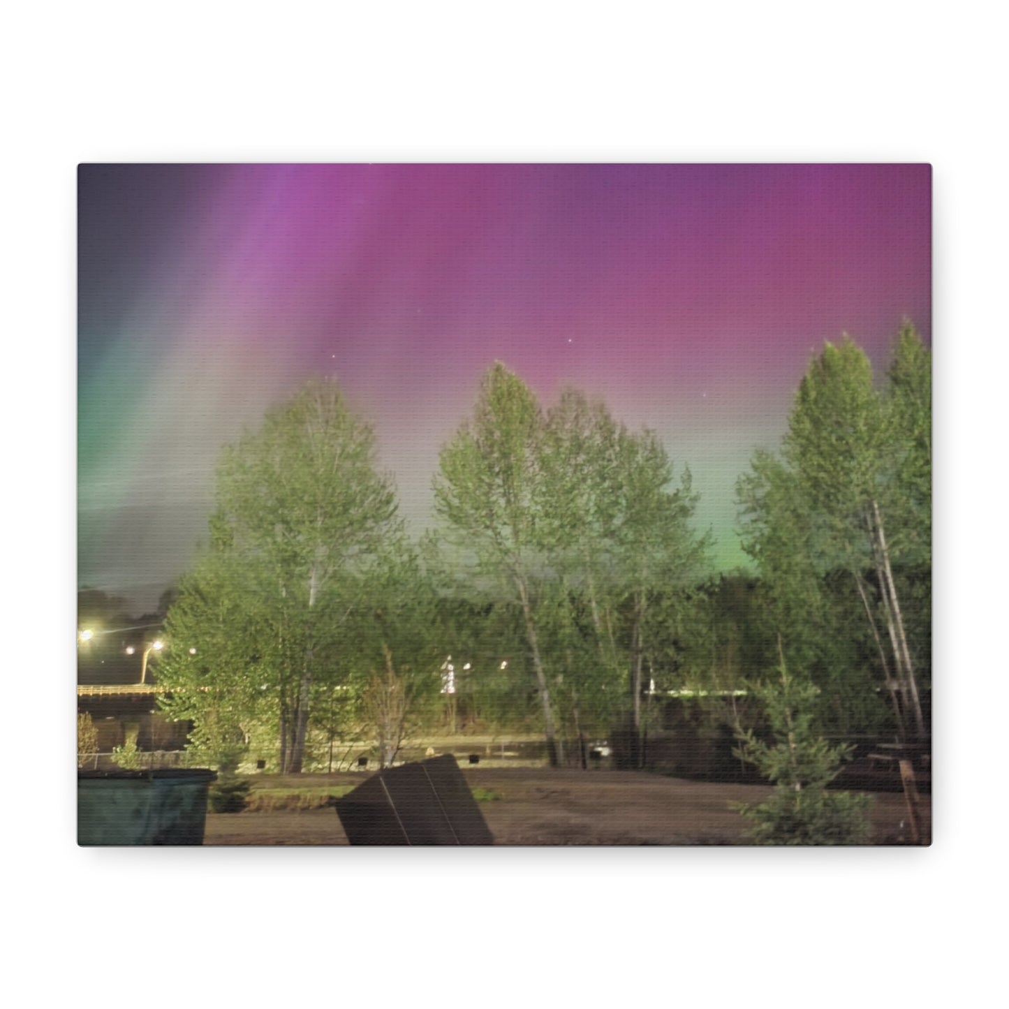 Quesnel BC northern lights 2 Matte Canvas