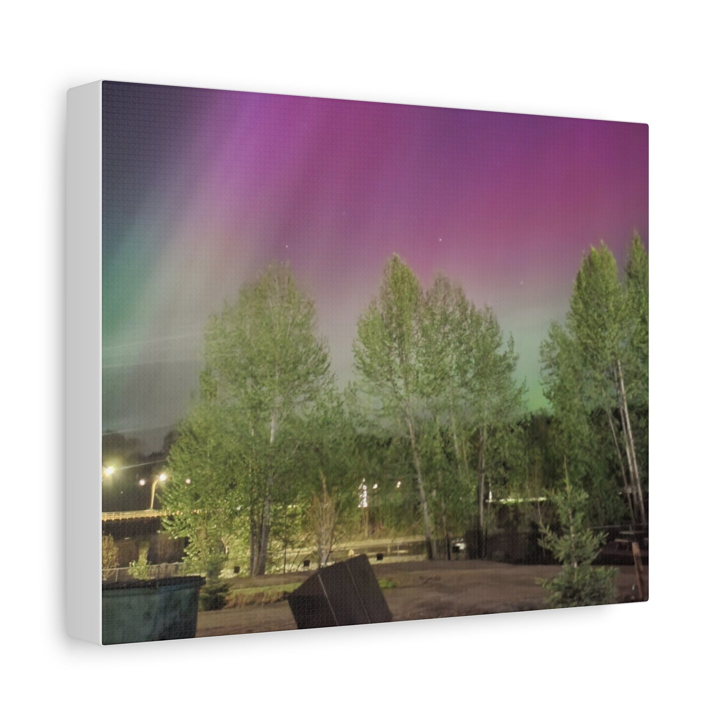 Quesnel BC northern lights 2 Matte Canvas