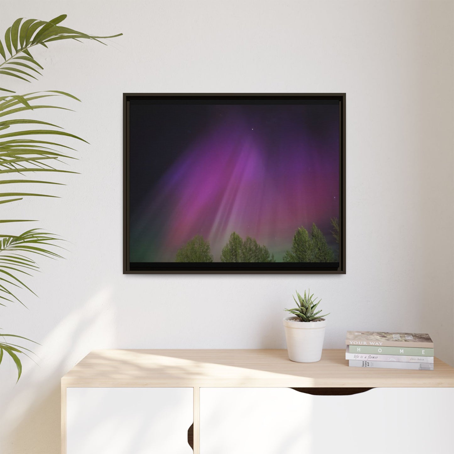 Quesnel BC northern lights Matte Canvas,