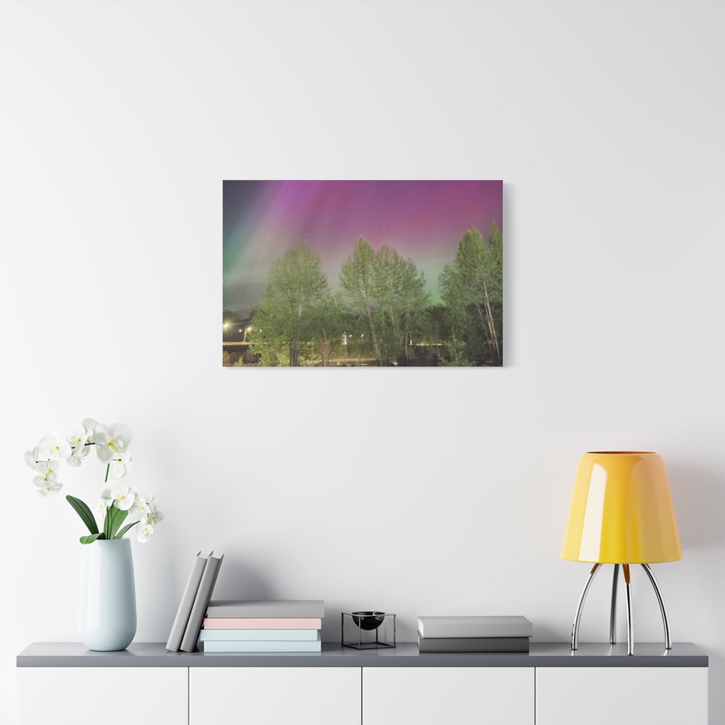 Quesnel BC northern lights 2 Matte Canvas