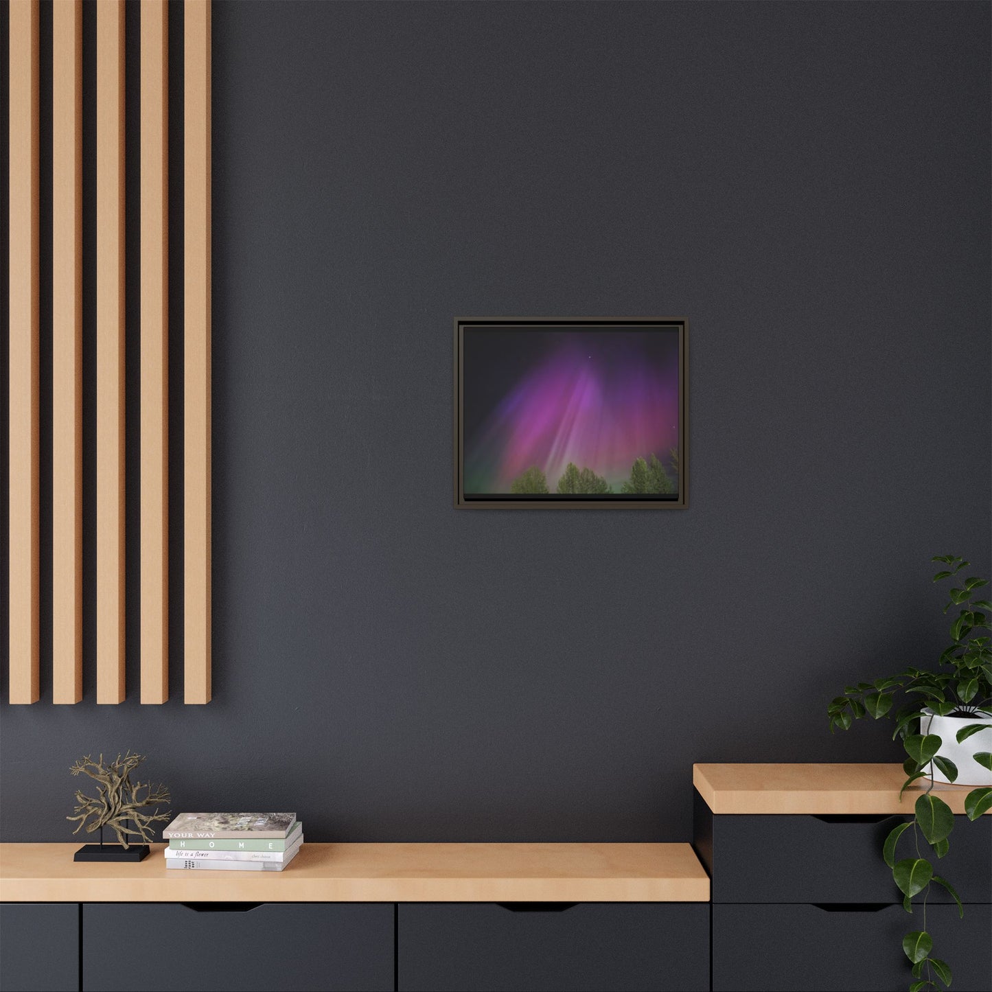 Quesnel BC northern lights Matte Canvas,