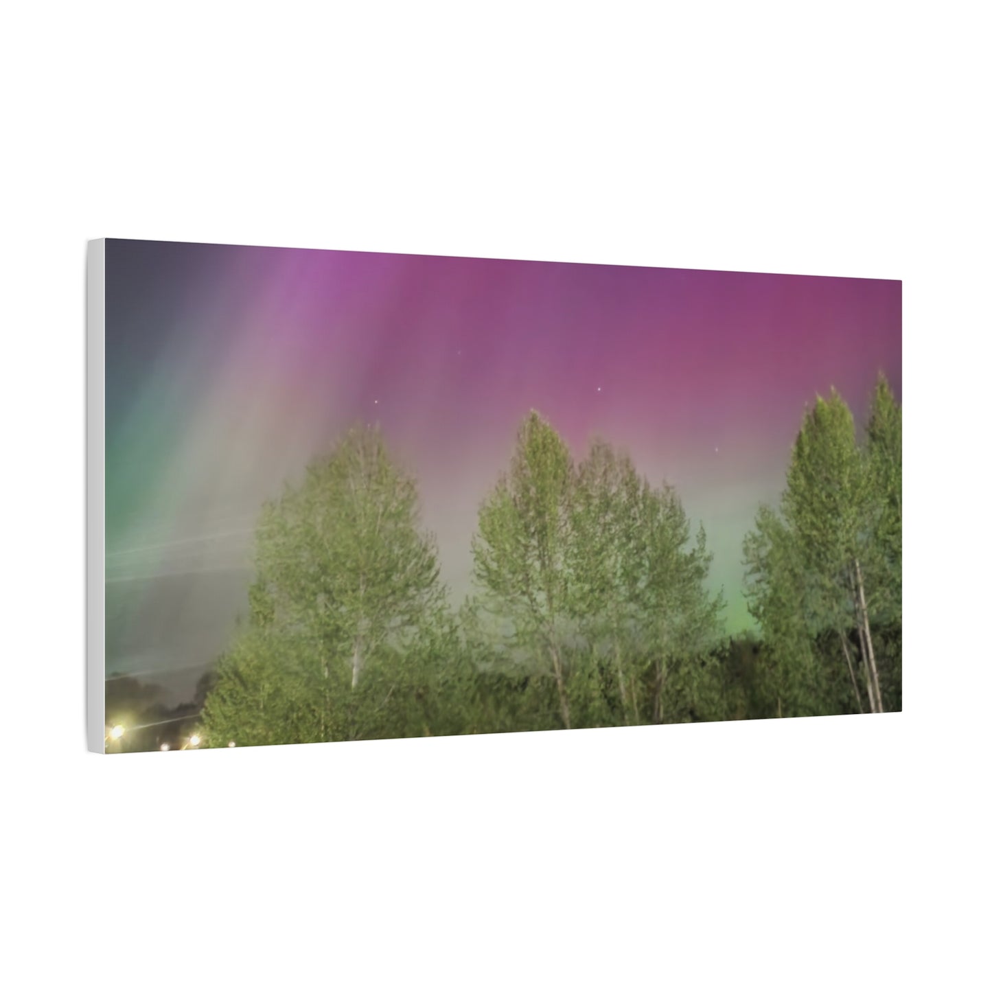 Quesnel BC northern lights 2 Matte Canvas
