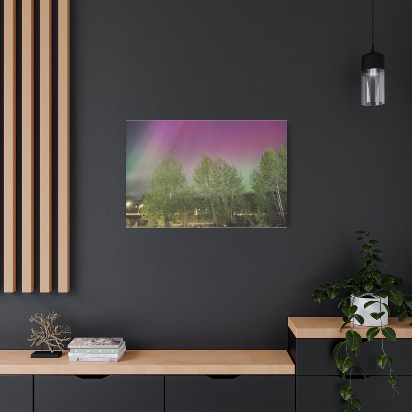 Quesnel BC northern lights 2 Matte Canvas