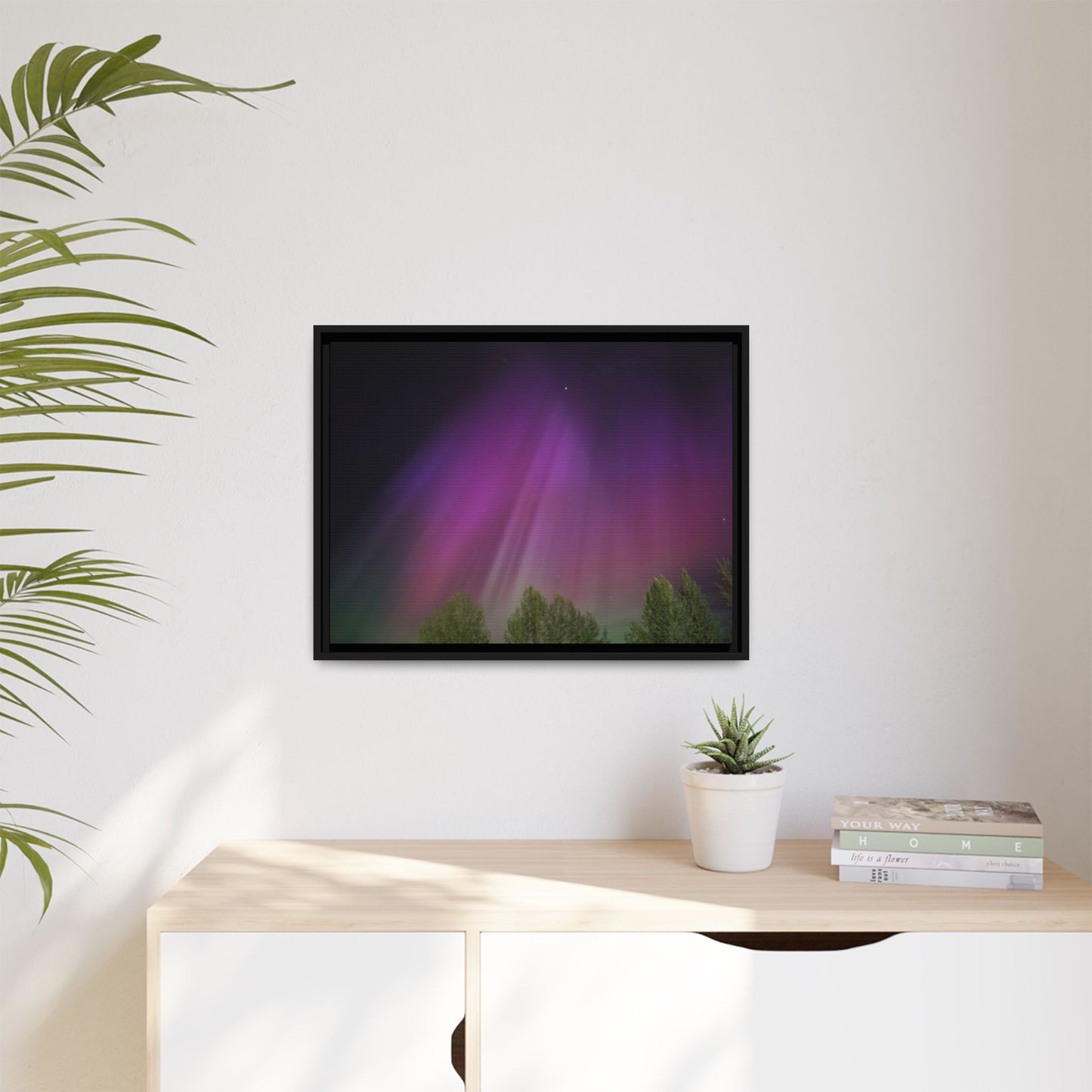 Quesnel BC northern lights Matte Canvas,