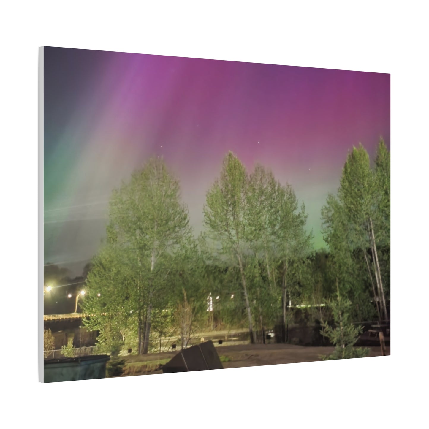 Quesnel BC northern lights 2 Matte Canvas