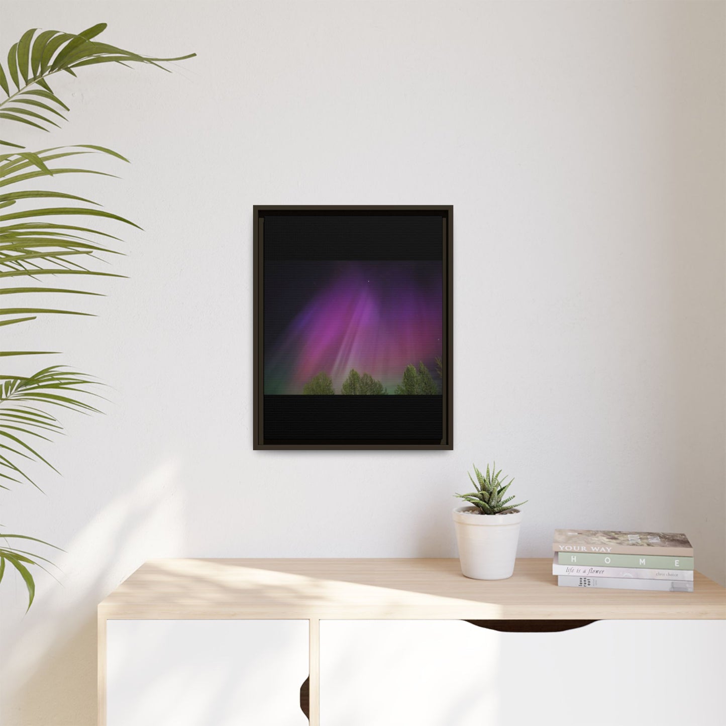 Quesnel BC northern lights Matte Canvas,
