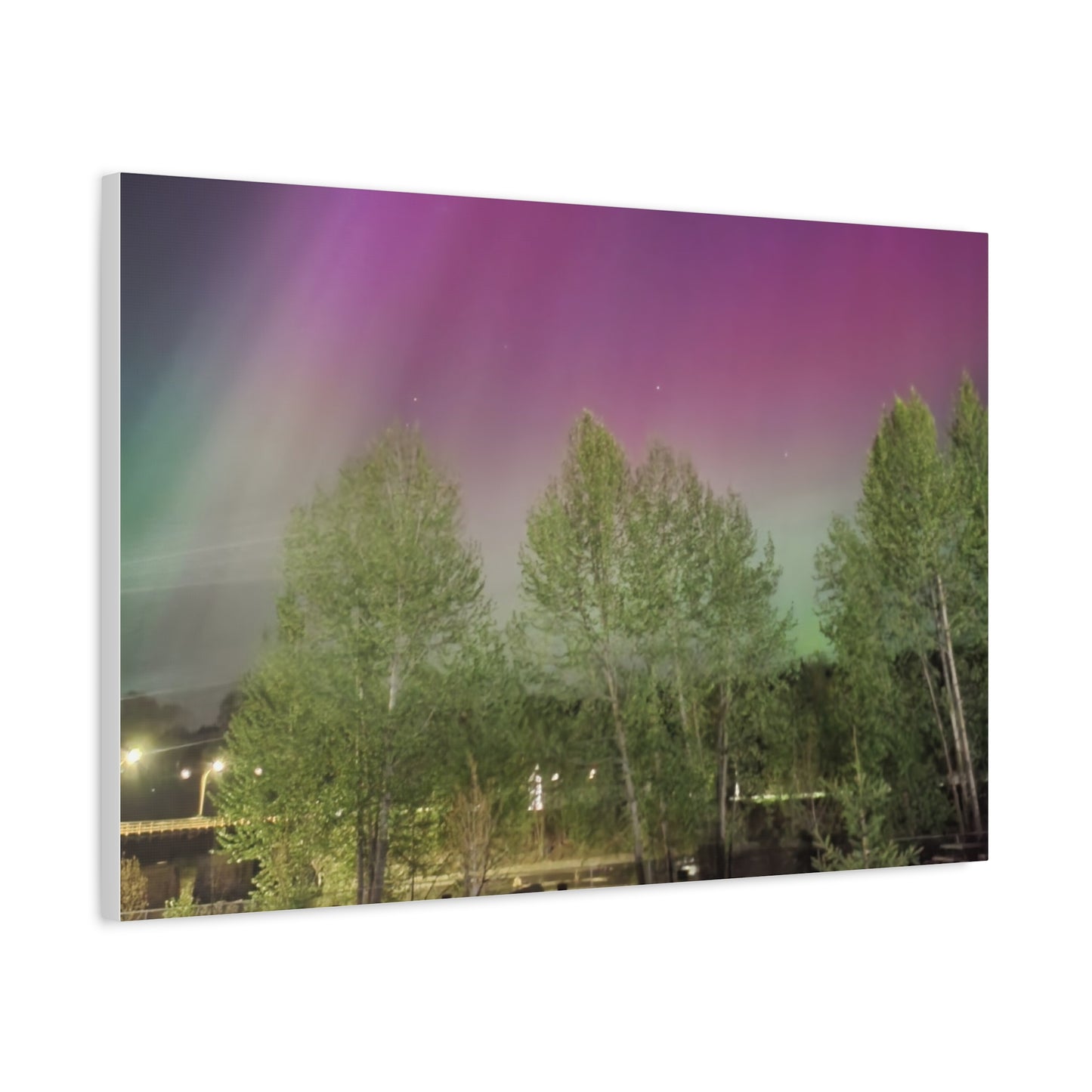 Quesnel BC northern lights 2 Matte Canvas