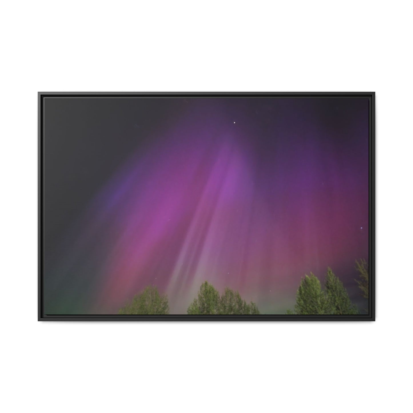 Quesnel BC northern lights Matte Canvas,