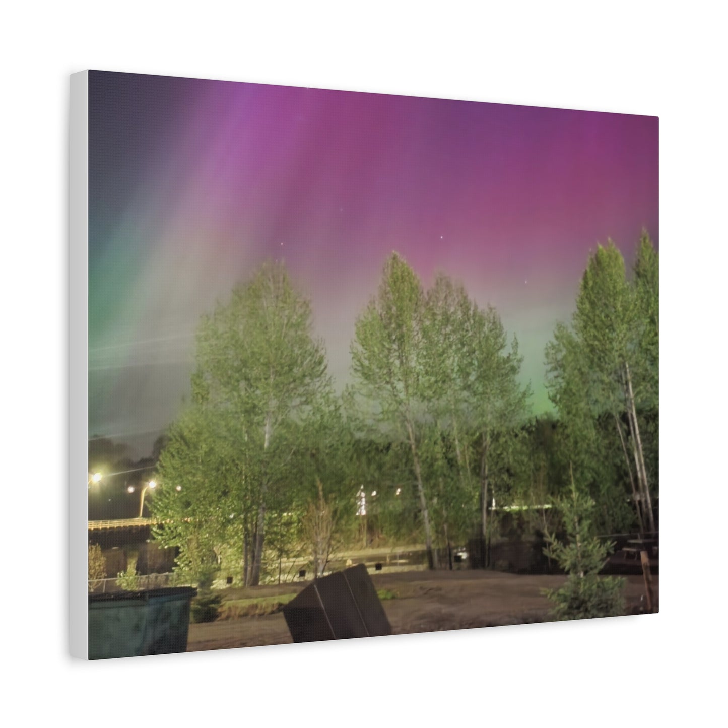 Quesnel BC northern lights 2 Matte Canvas