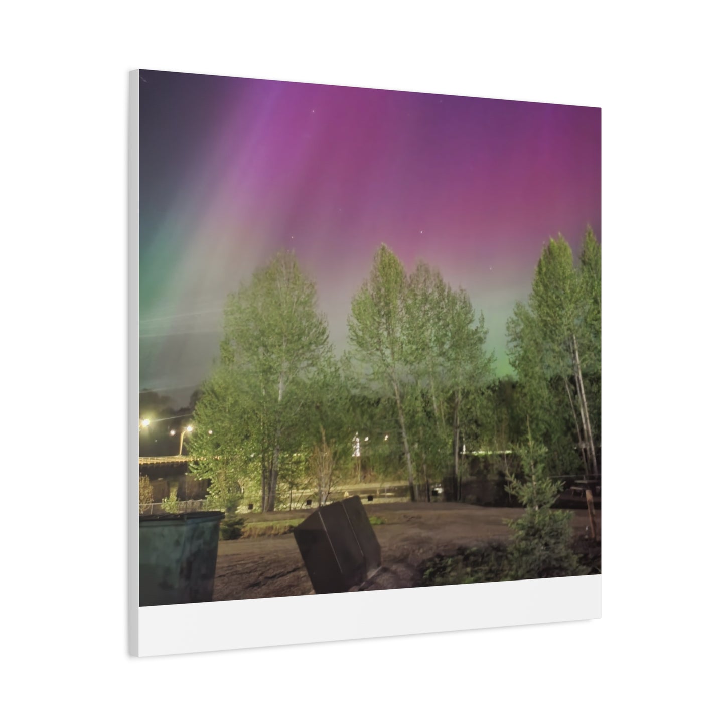 Quesnel BC northern lights 2 Matte Canvas
