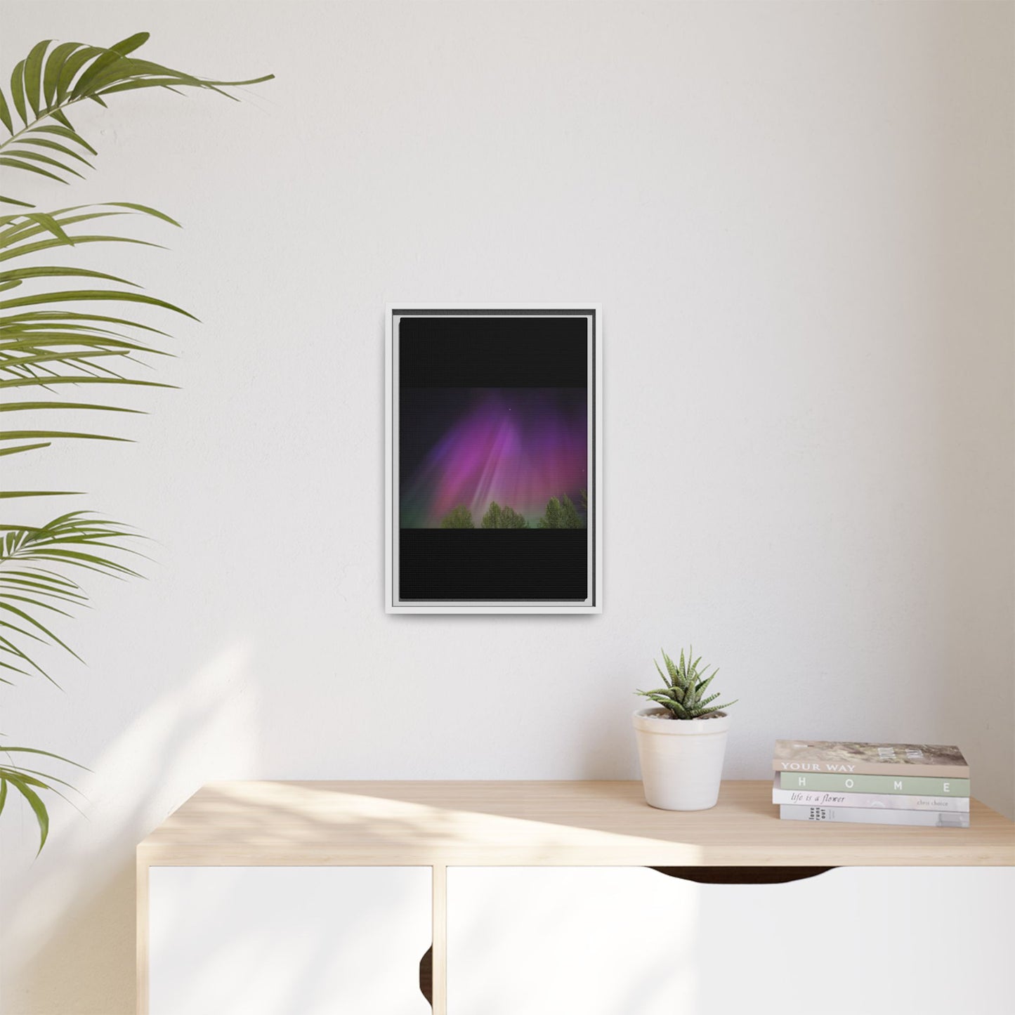 Quesnel BC northern lights Matte Canvas,