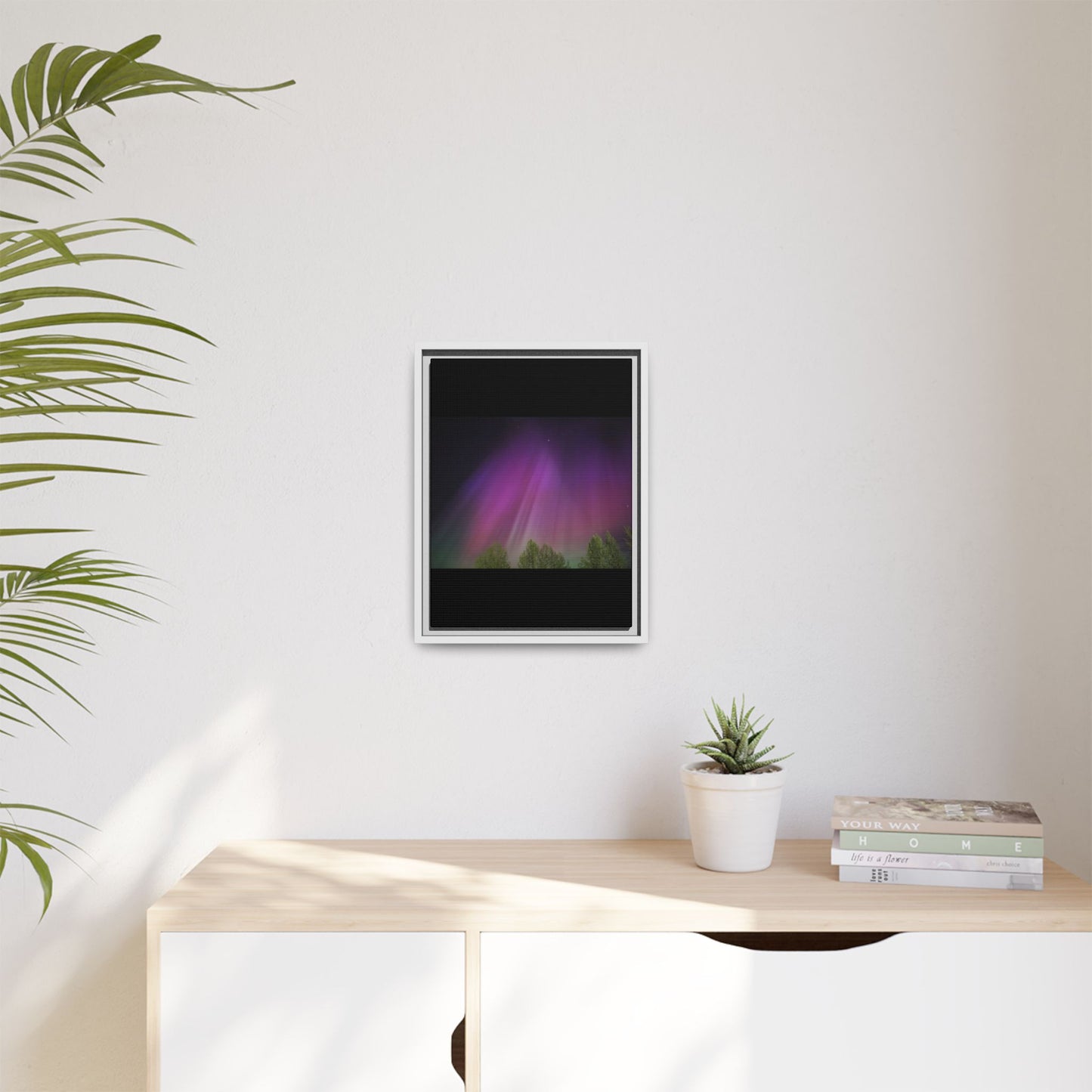 Quesnel BC northern lights Matte Canvas,