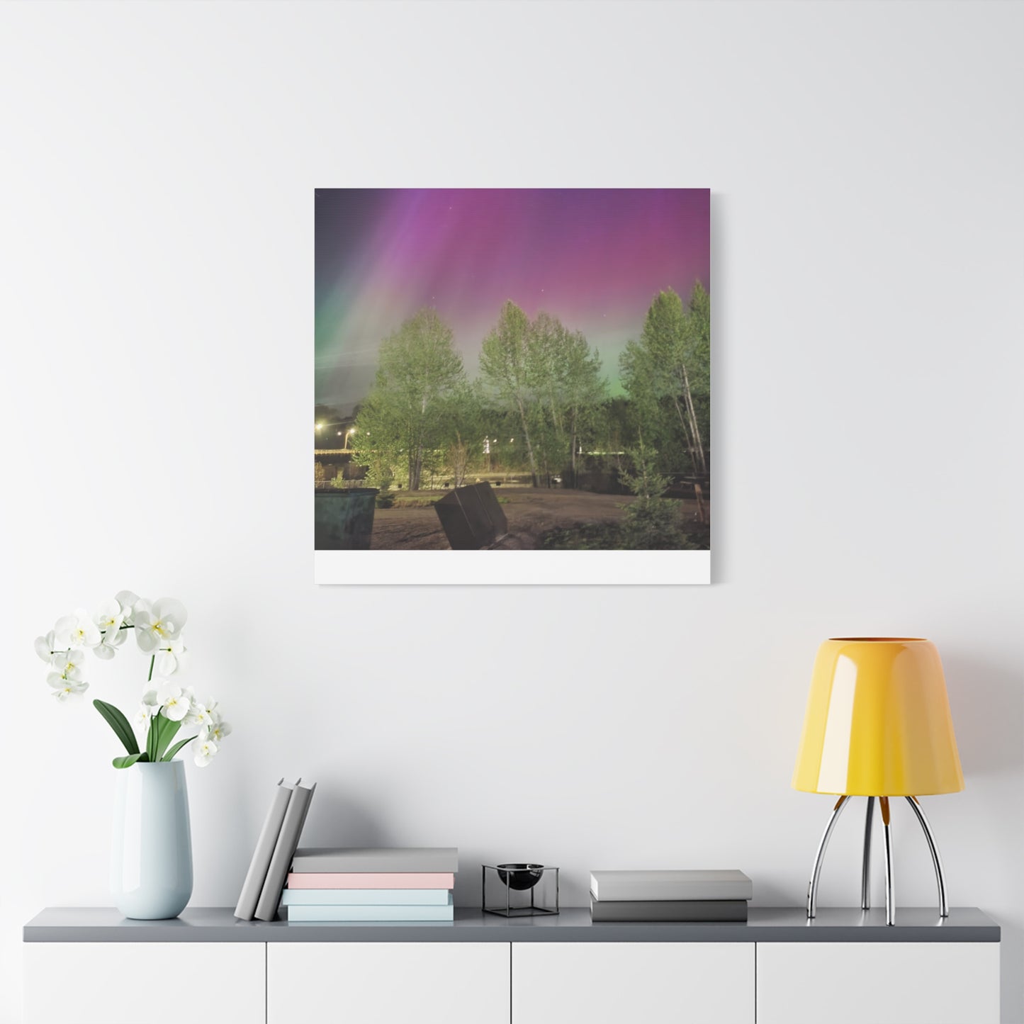 Quesnel BC northern lights 2 Matte Canvas