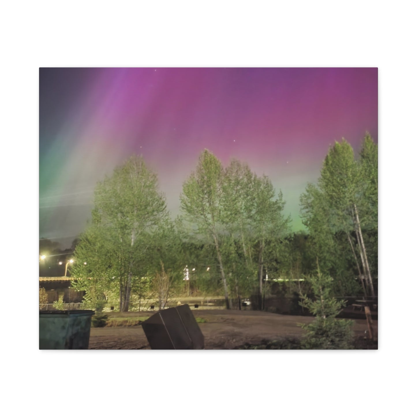 Quesnel BC northern lights 2 Matte Canvas