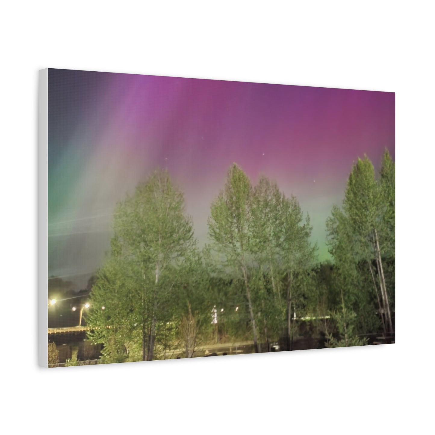 Quesnel BC northern lights 2 Matte Canvas