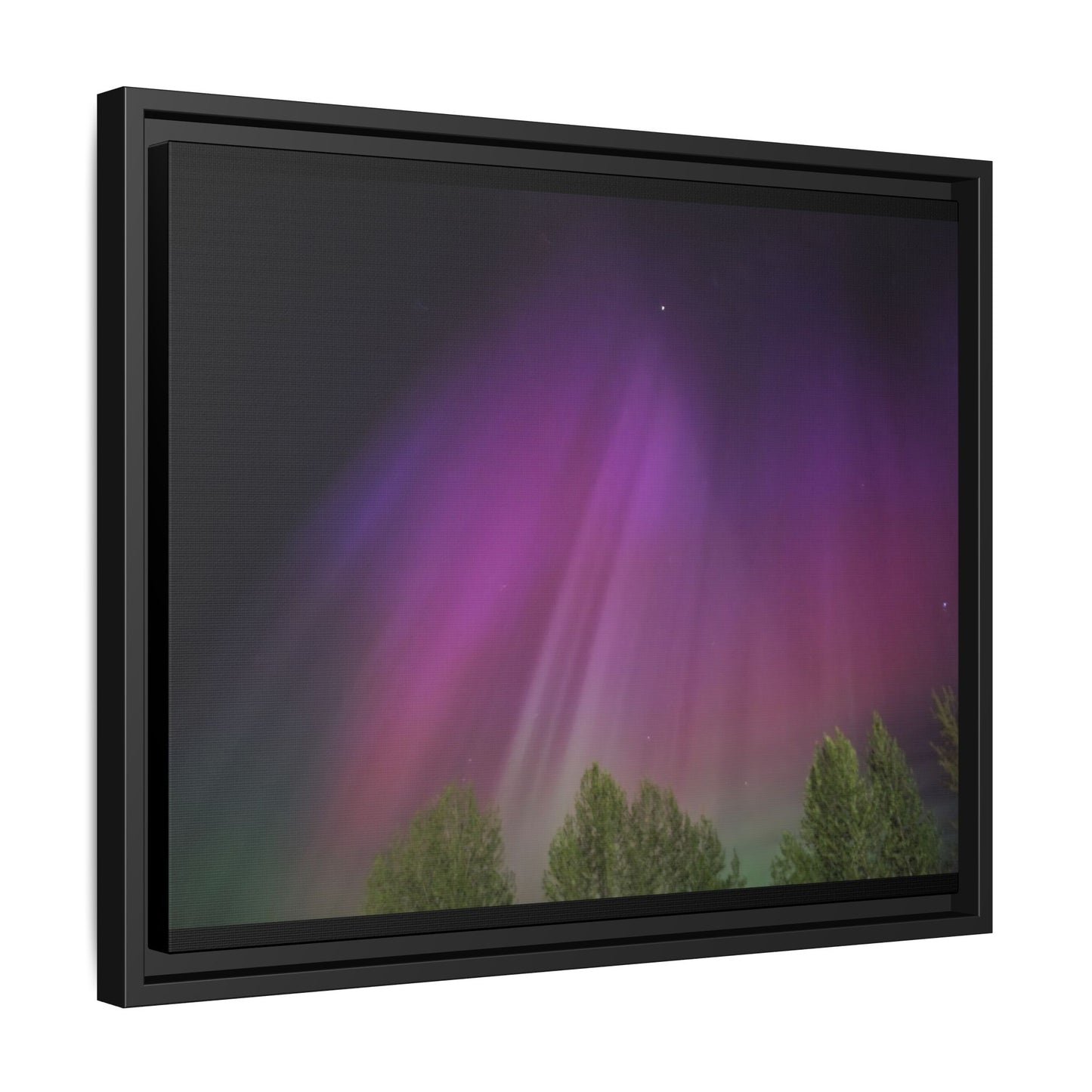 Quesnel BC northern lights Matte Canvas,