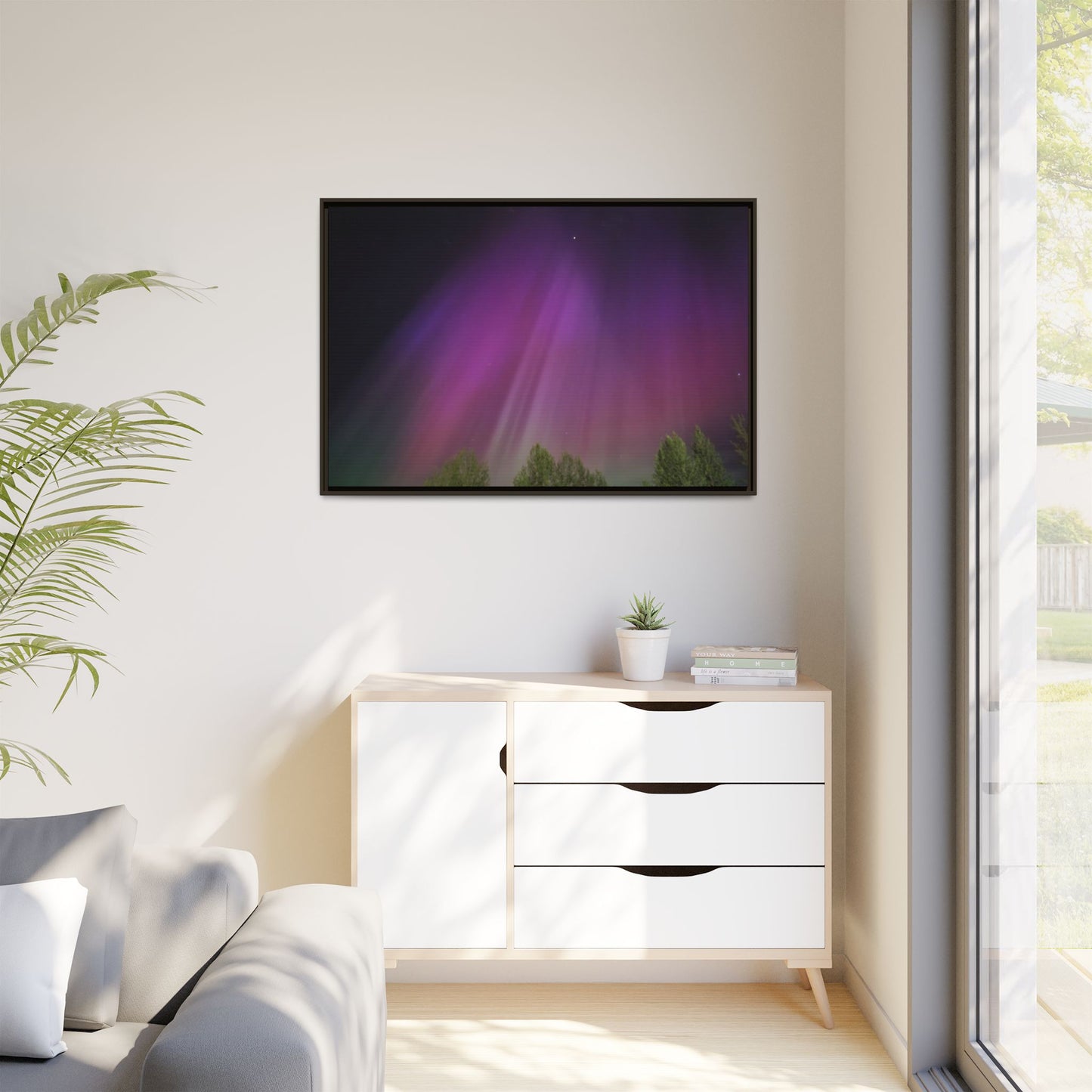 Quesnel BC northern lights Matte Canvas,