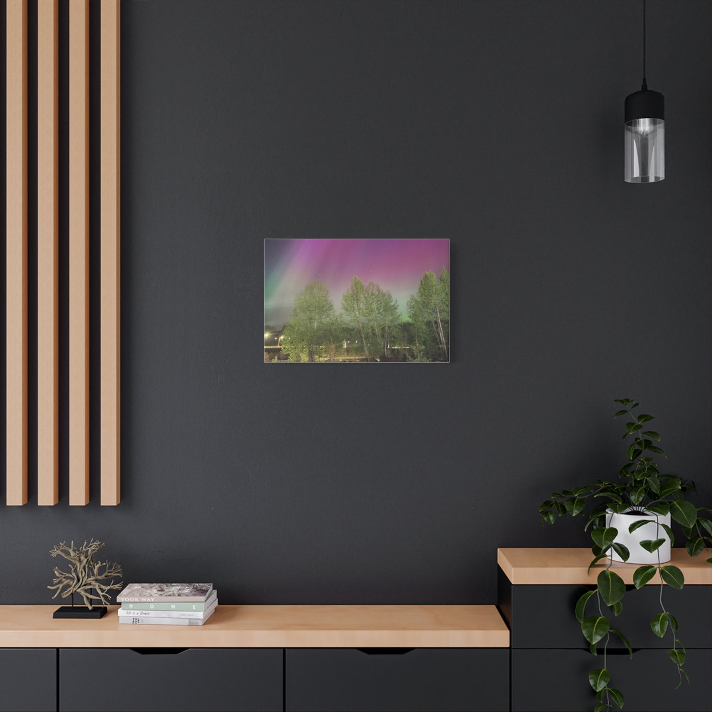 Quesnel BC northern lights 2 Matte Canvas