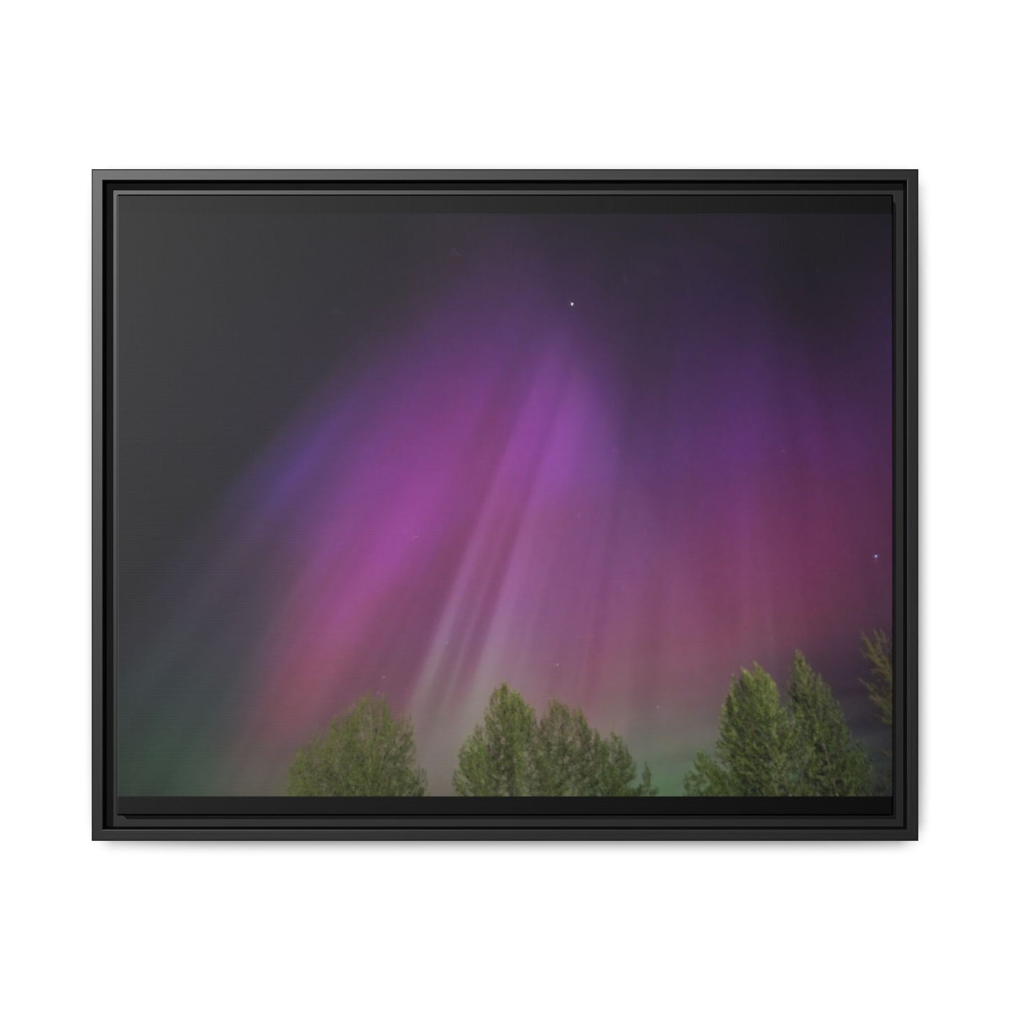 Quesnel BC northern lights Matte Canvas,