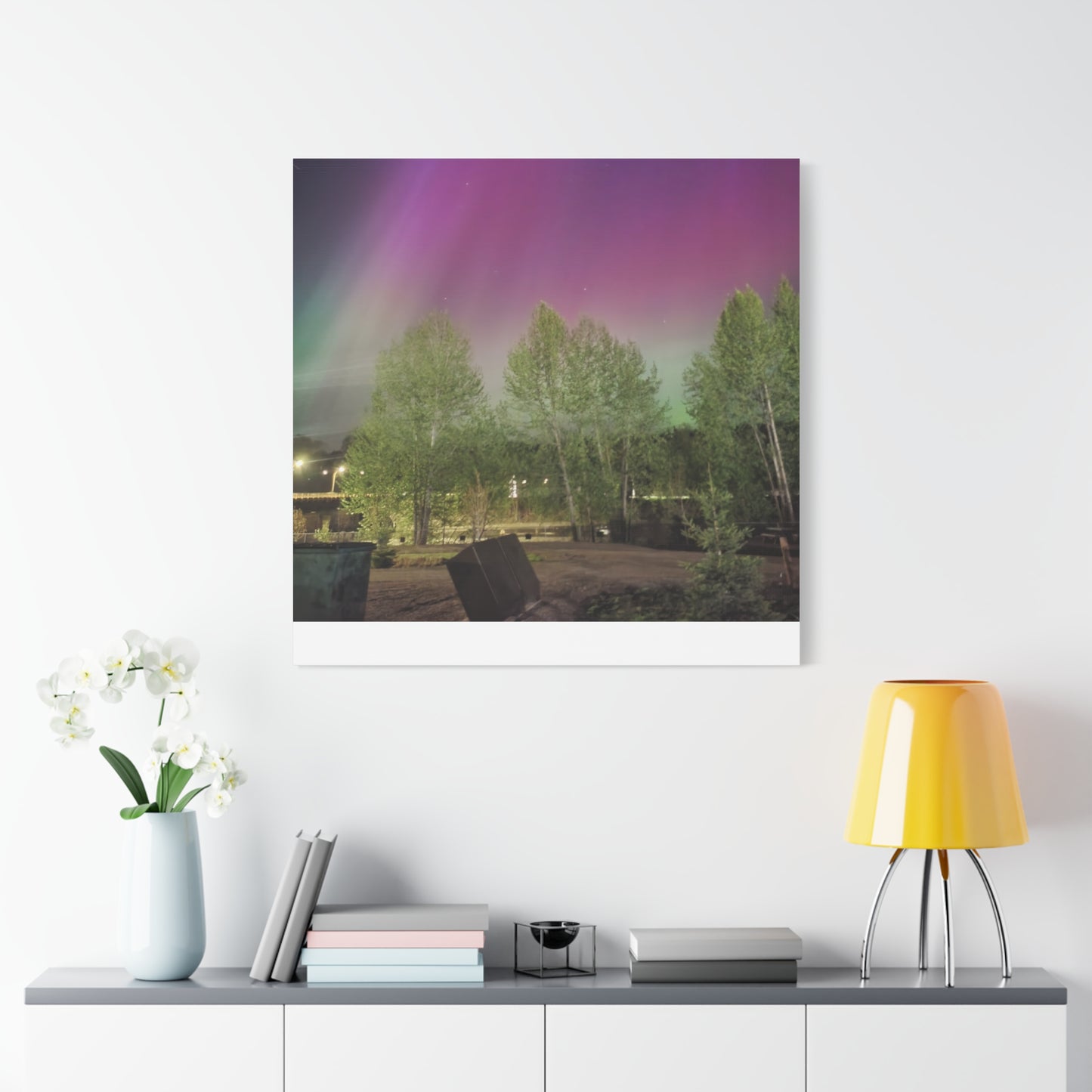 Quesnel BC northern lights 2 Matte Canvas