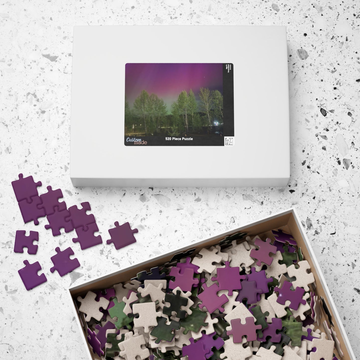 northern lights Quesnel BC Puzzle (110, 252, 520, 1014-piece)