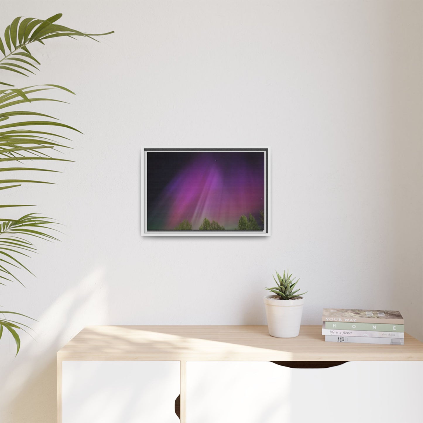 Quesnel BC northern lights Matte Canvas,