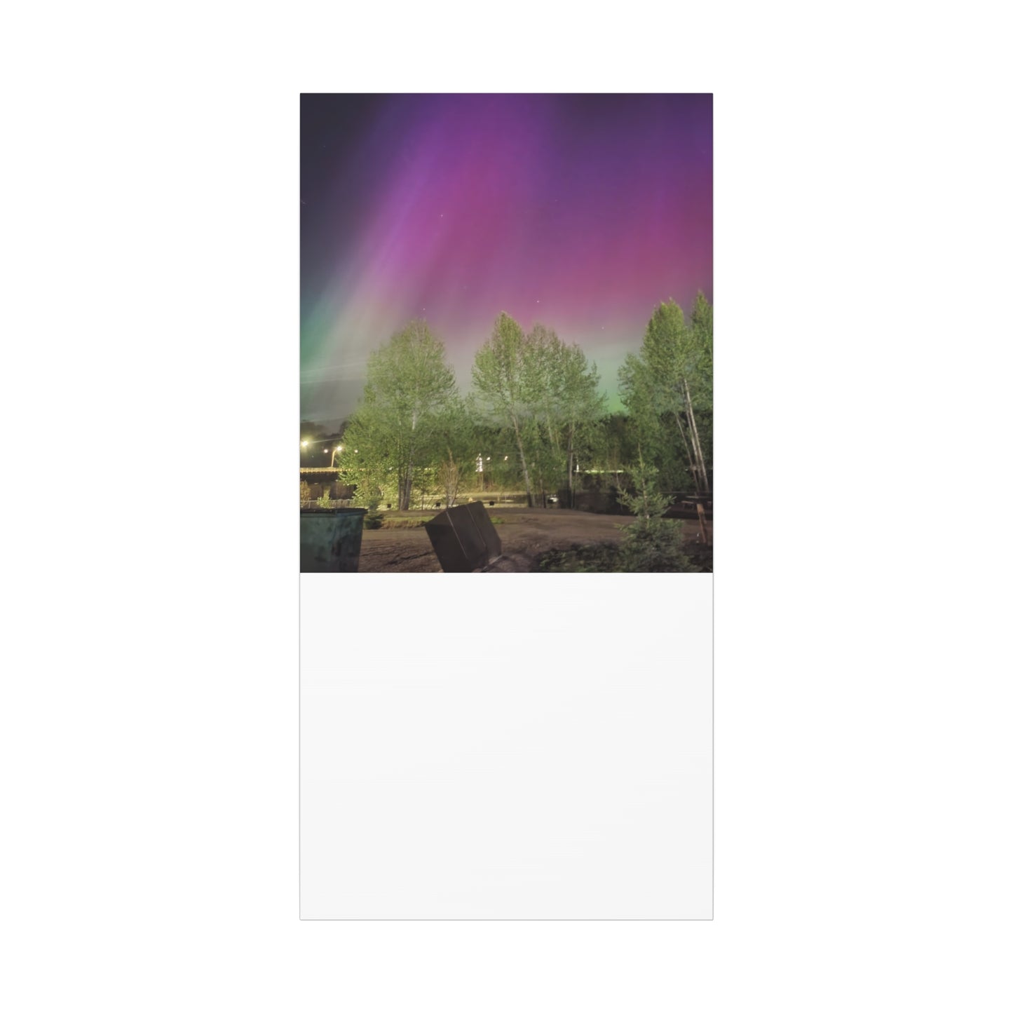 Quesnel BC northern lights 2 Matte Canvas