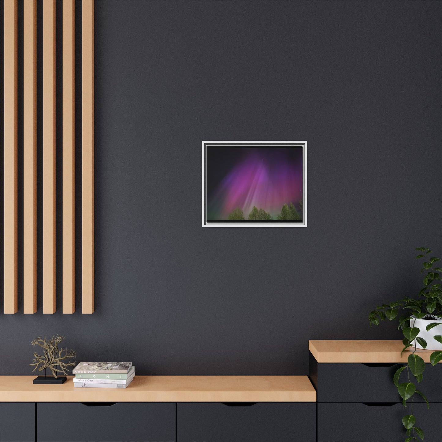 Quesnel BC northern lights Matte Canvas,