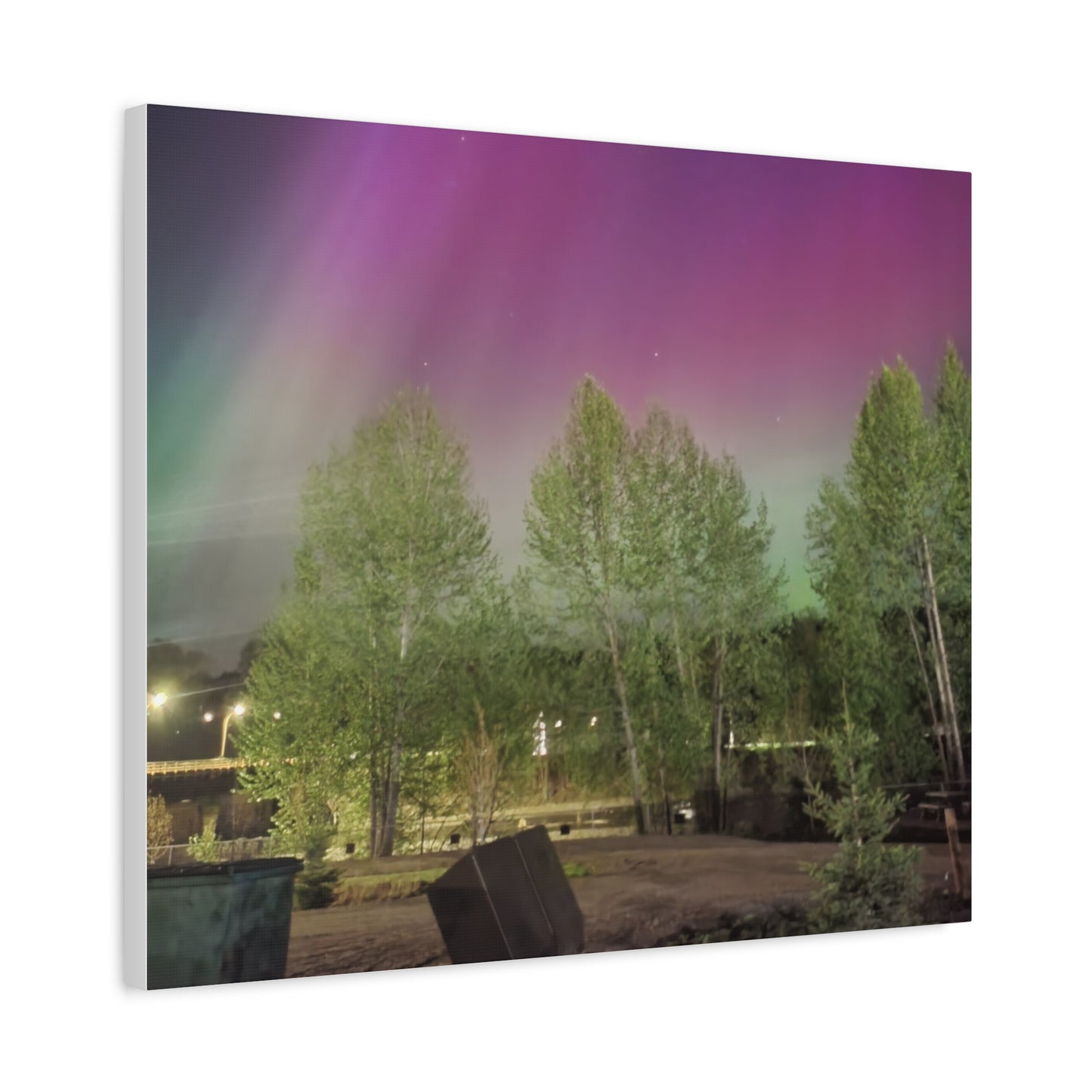 Quesnel BC northern lights 2 Matte Canvas