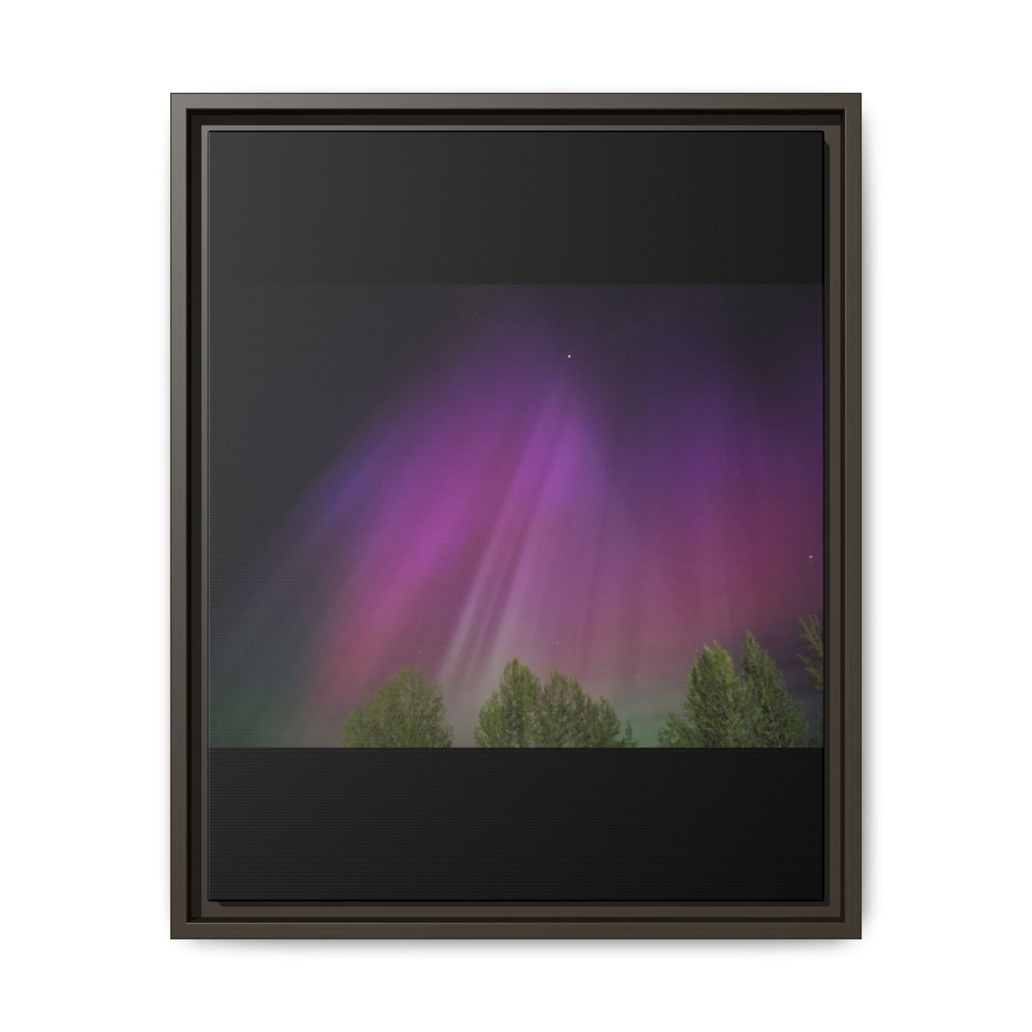 Quesnel BC northern lights Matte Canvas,